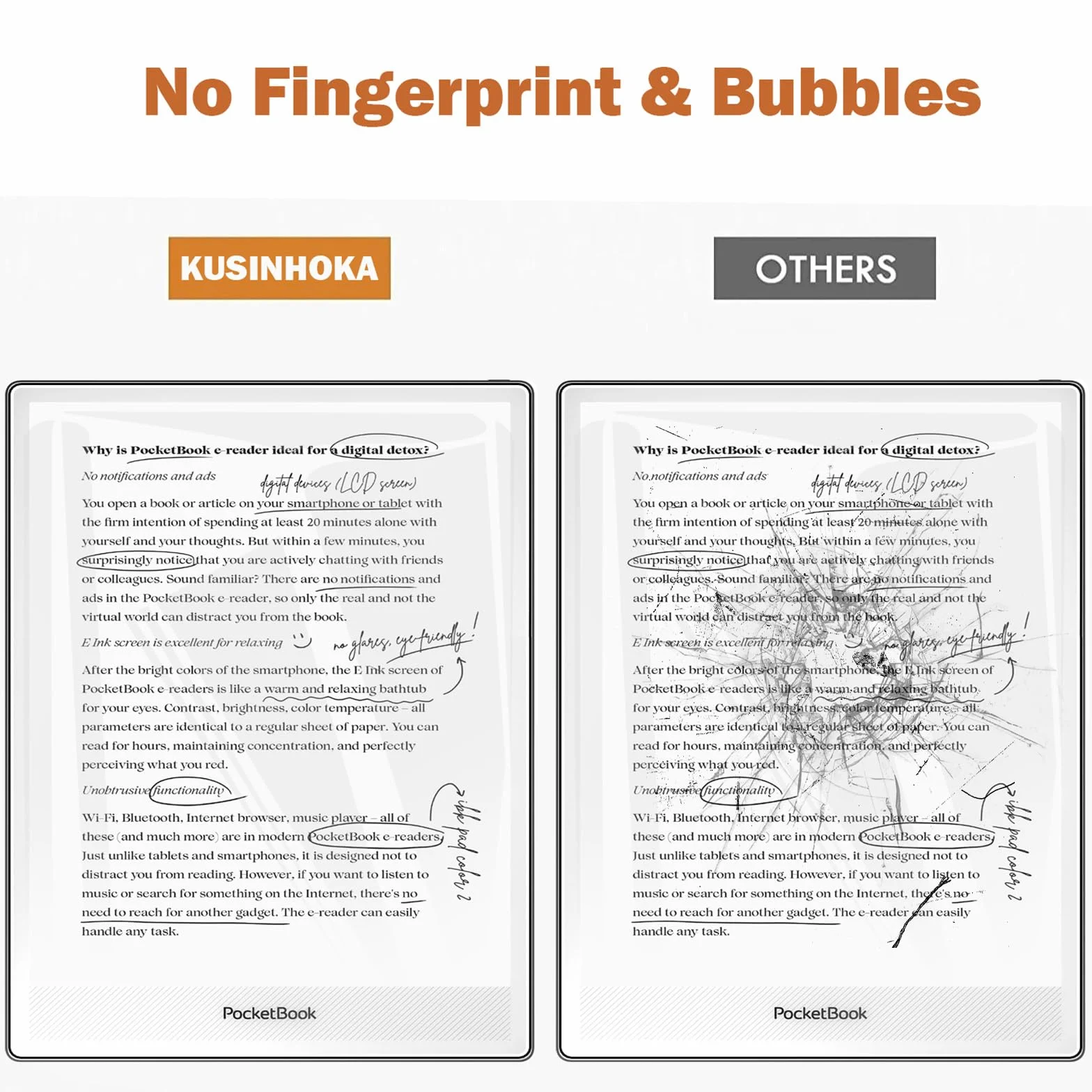 Protector de Pantalla para Pocketbook InkPad One 10.3 Pulgadas, [2 Pack] Protectora Película Anti-arañazos, Sin Burbujas, HD Clear Flexible Pet Film Protector para Pocketbook InkPad One