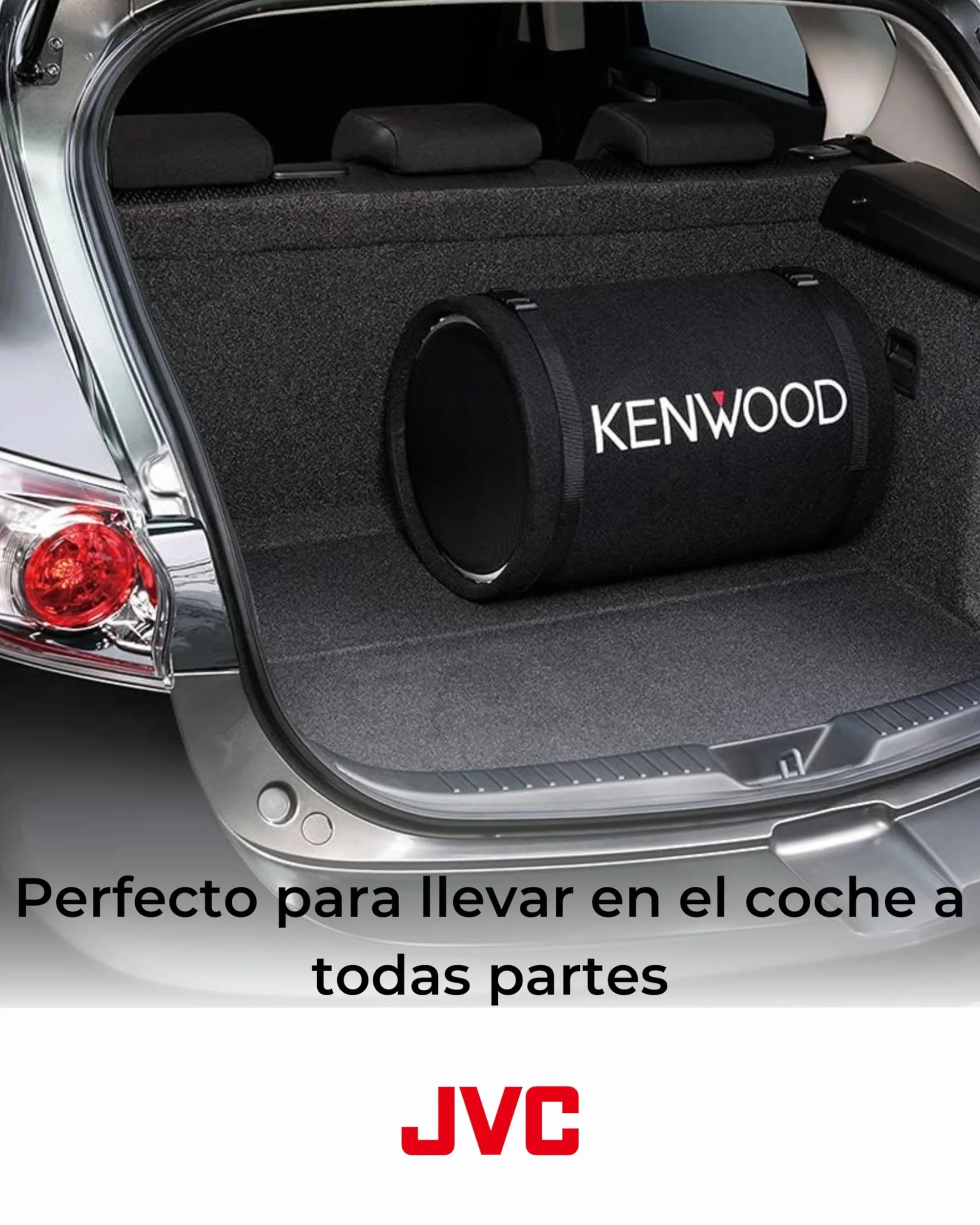 Kenwood KSC-W1200T Subwoofer Tubular 200W 1200W Subwoofer de Coche