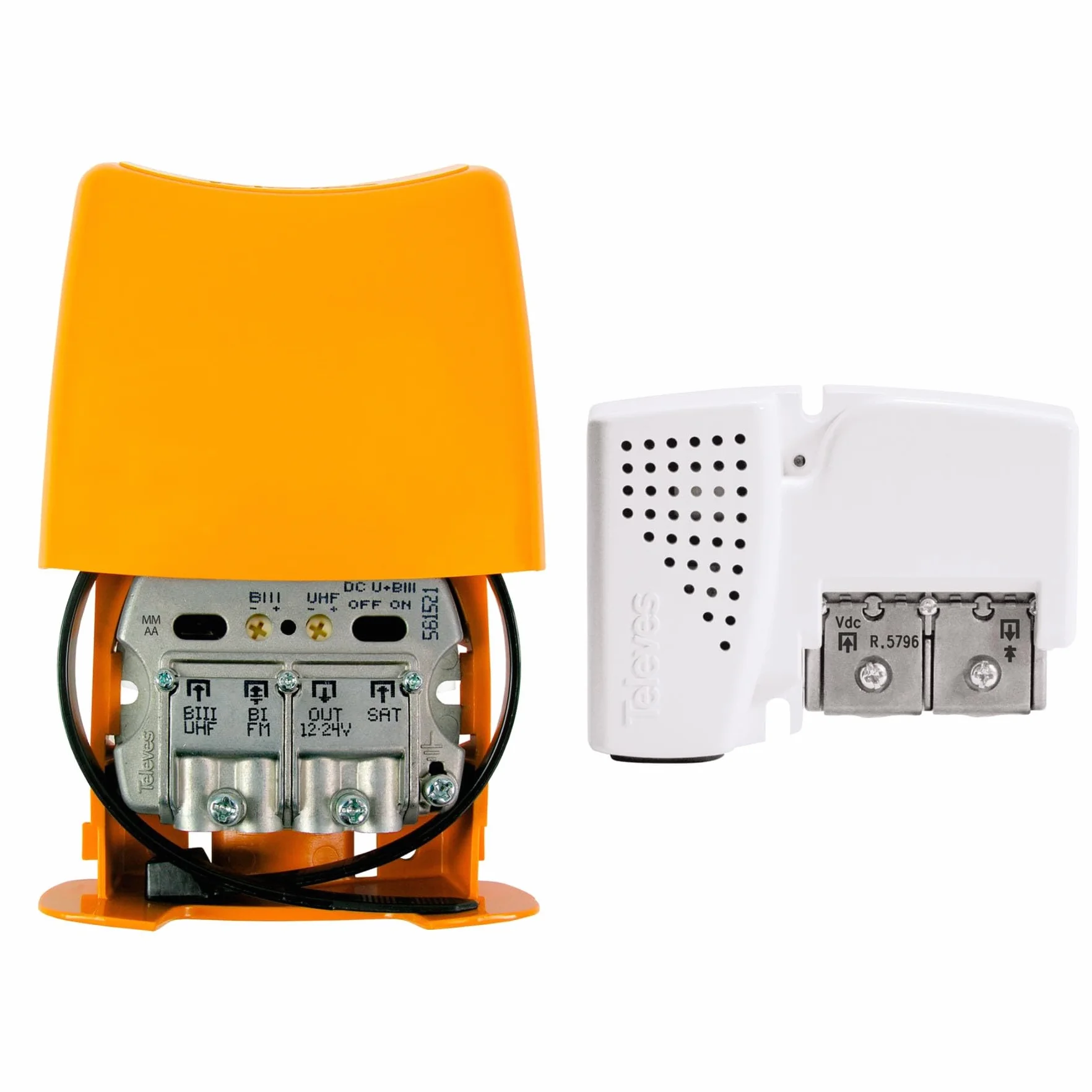 Kit de amplificador de mástil NanoKom y Fuente de alimentación PicoKom Ref. 561521 + Ref. 5796 - TELEVES 438820