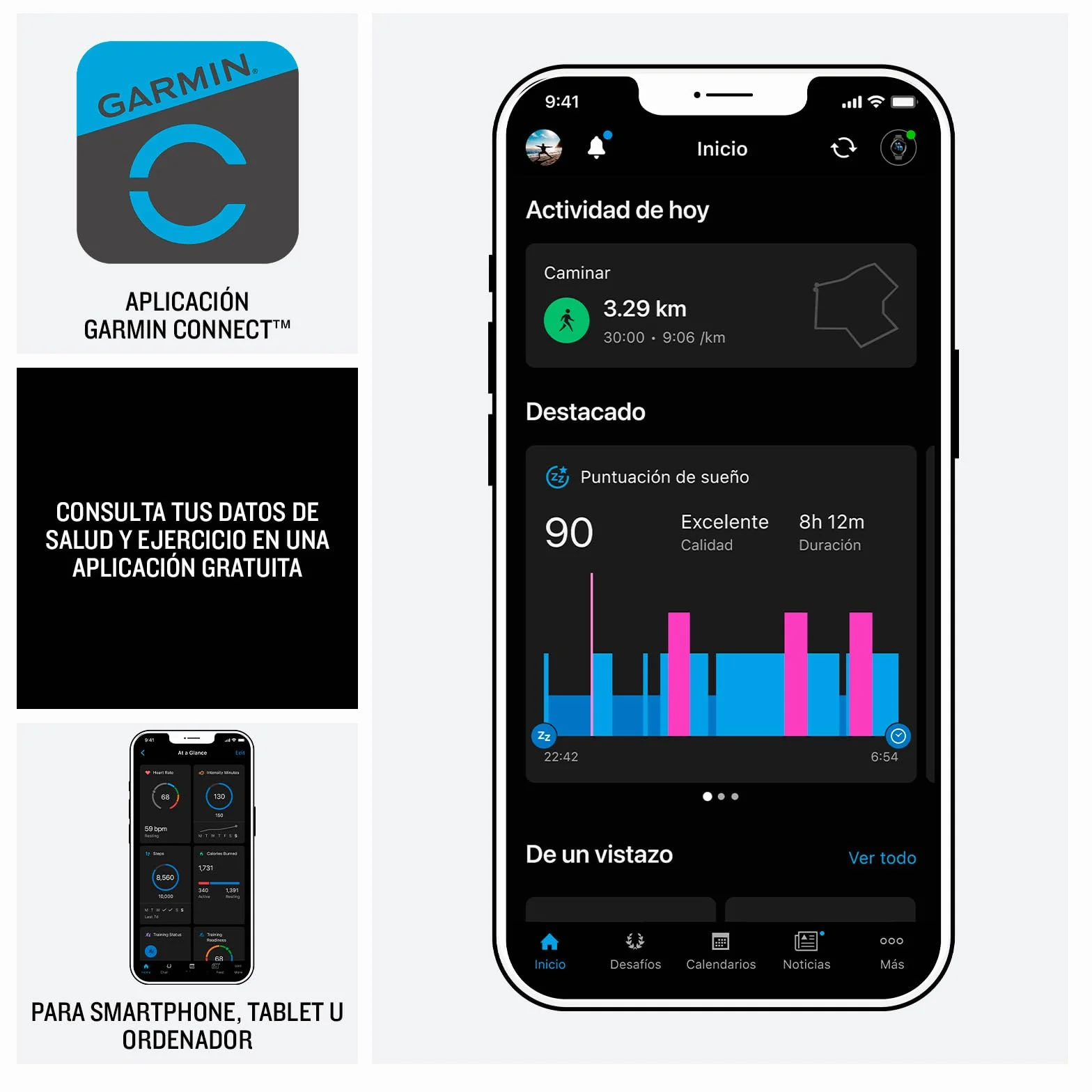 Garmin Vívoactive 6, Smartwatch con GPS, Pantalla AMOLED, Funciones Esenciales de Salud, Entrenamientos de Movilidad, Entrenamiento avanzado del sueño y hasta 11 días de autonomía, Blanco