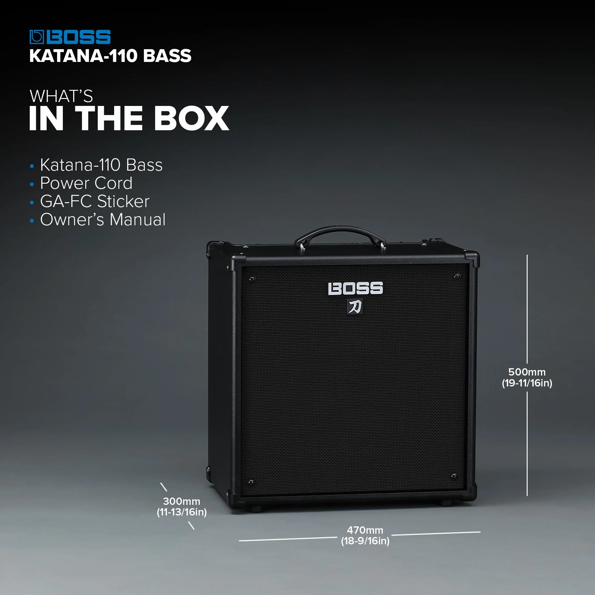 BOSS KATANA-110 BASS Versterker - 110-Watt Combo Bass Amp - 10-Inch Woofer & Tweeter - 3 Veelzijdige Amp Characters - Vier Onafhankelijke Effectsecties - Uitgebreide EQ