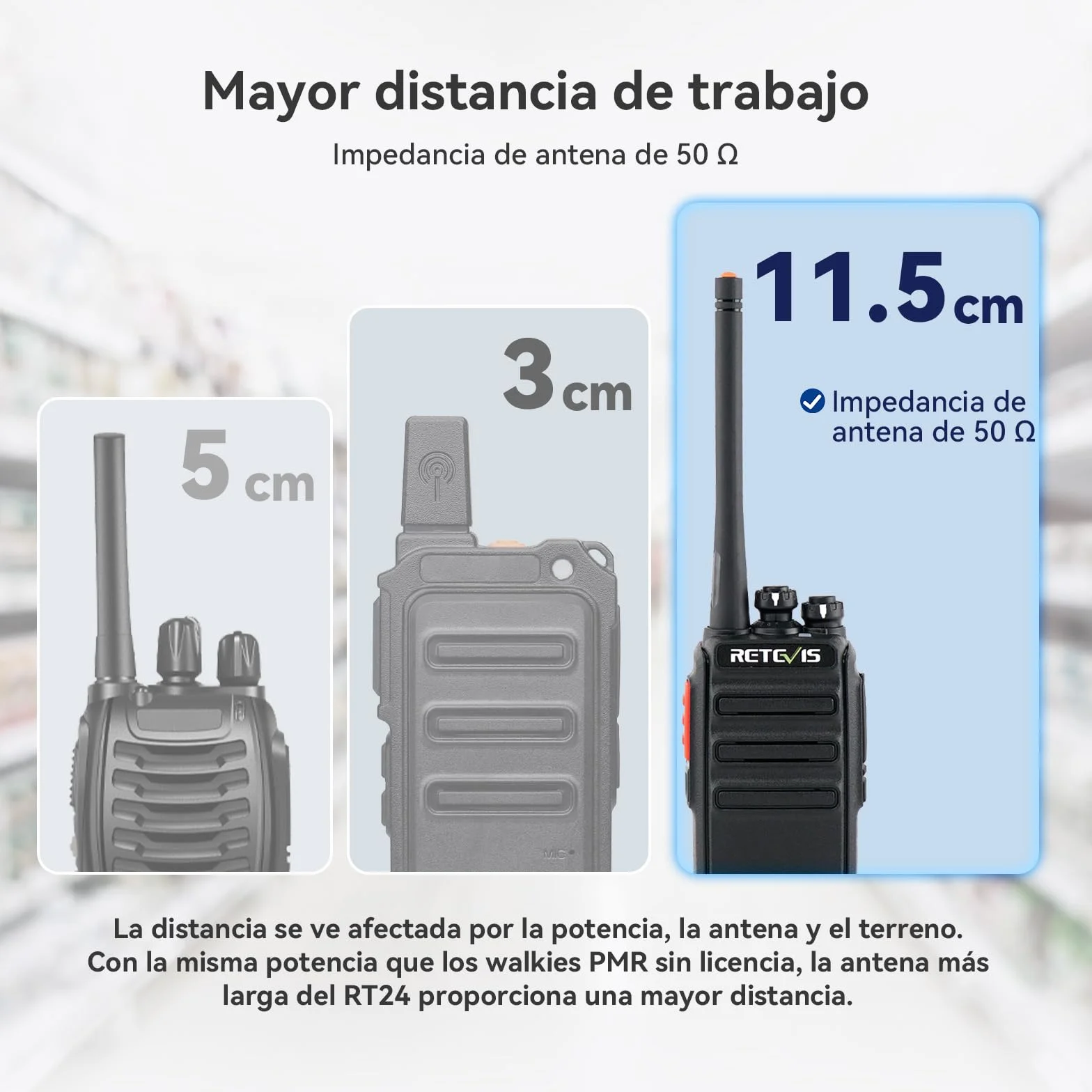 Retevis RT24 Walkie Talkie, Profesional Walkie-Talkies con Pinganillos PMR446 sin Licencia, Resistente VOX, Radiocomunicación de Largo Alcance con Cargador USB para Adultos(Negro,2 Pares)