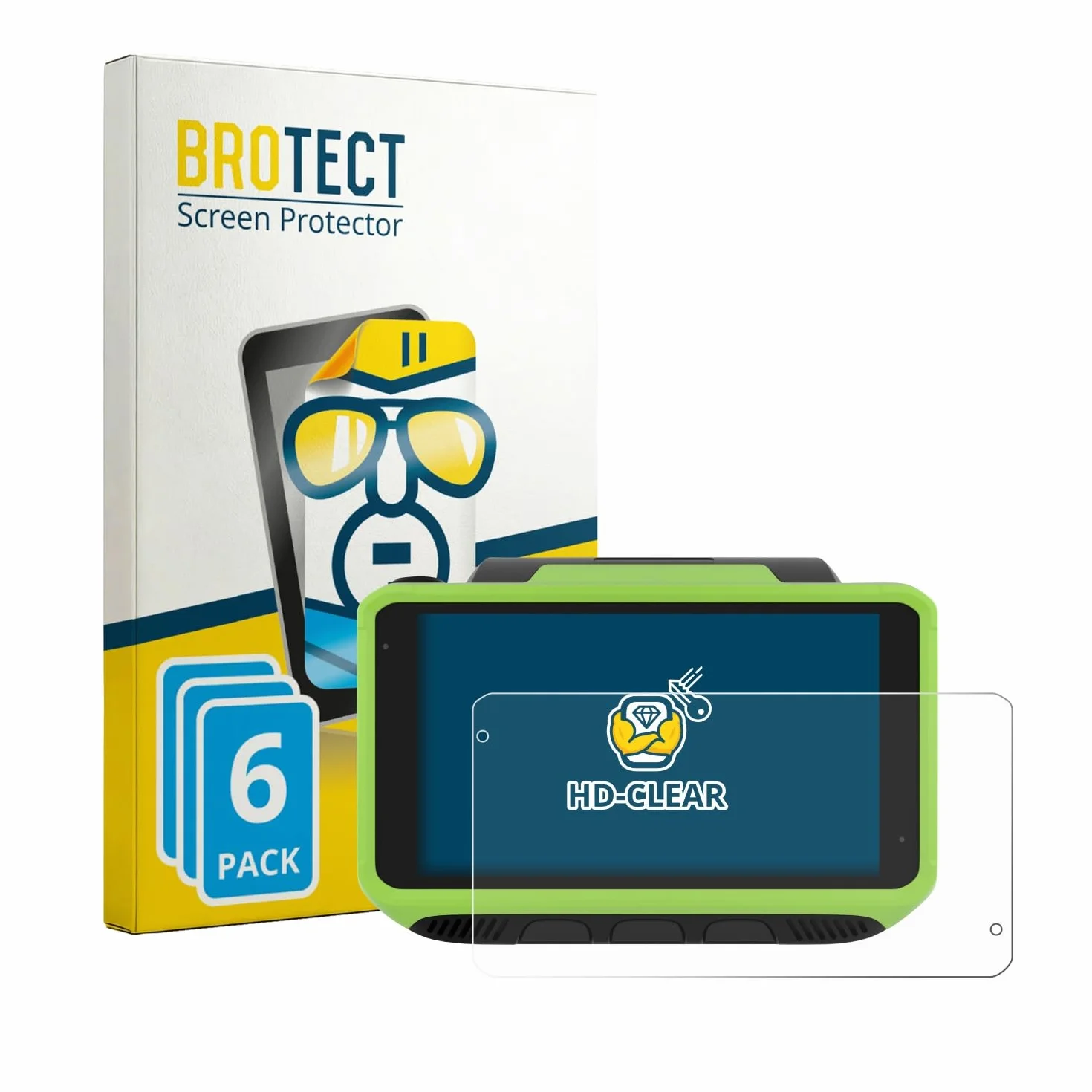 BROTECT Protector Pantalla para Zebra WT6400 Transparente Anti-Huellas (6 Unidades)