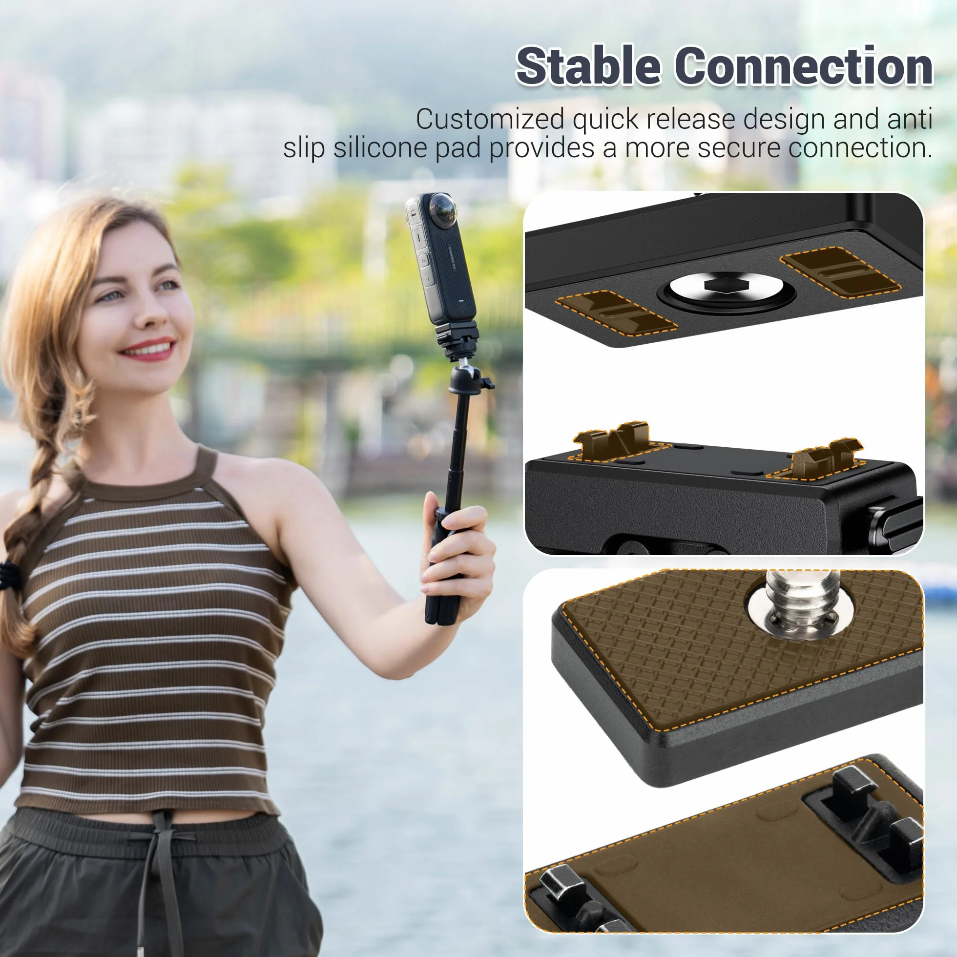 Juego de adaptadores de montaje magnético para Insta360 X5 X4 Air X3 Ace Pro 2, adaptador magnético de liberación rápida para Insta 360 X5/X4/X3 y Ace Pro 2/Acepro/Ace con 20 accesorios de extensión