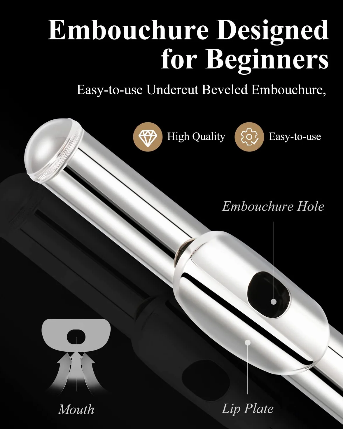 Eastar EFL-1 16 Keys Flute Nickel Plated Close Hole