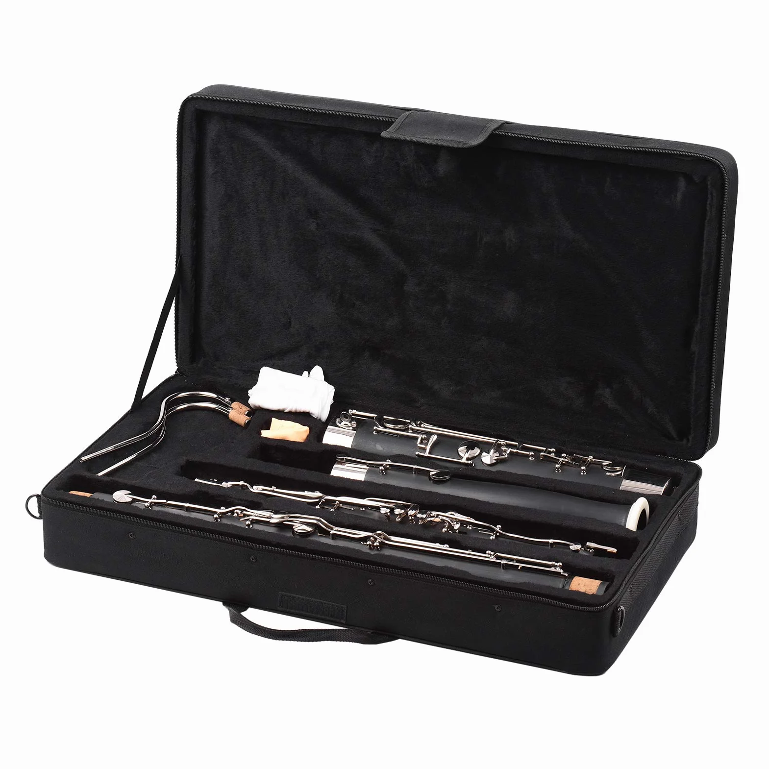 Jeffergarden Fagot de Madera Sintética C Key Woodwind Instrument con Accesorios de Carcasas de Transporte