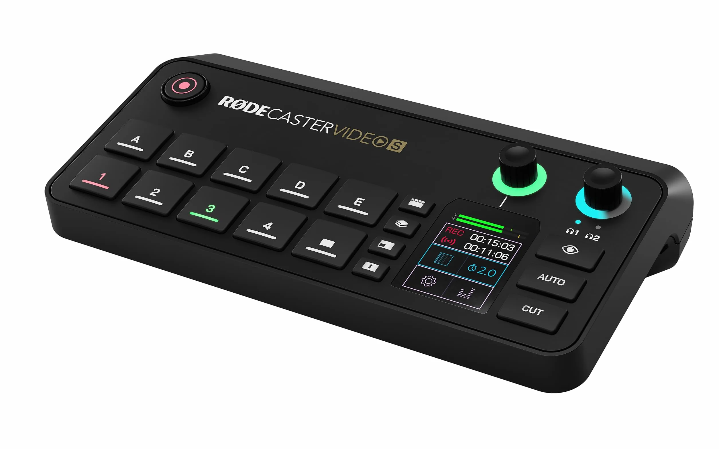 RØDE RØDECaster Video S – Conmutador de vídeo para podcasts y Interfaz de Audio – Multicámara, 4 entradas de Video (HDMI y USB), 1080p60, Escenas de múltiples Fuentes