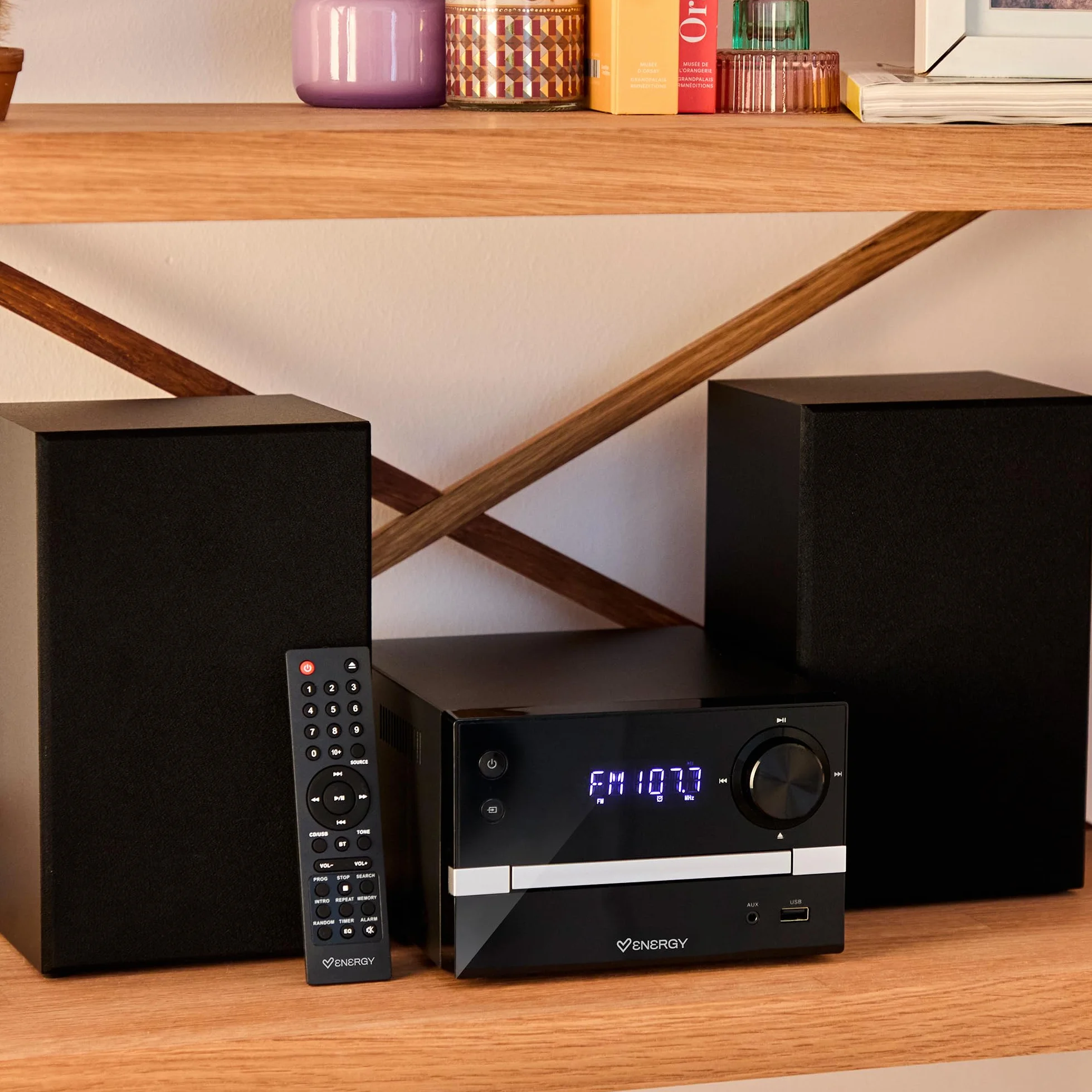 Energy Sistem Microcadena HiFi 30W Bluetooth Radio FM CD MP3/WMA USB AUX Altavoces Estéreo