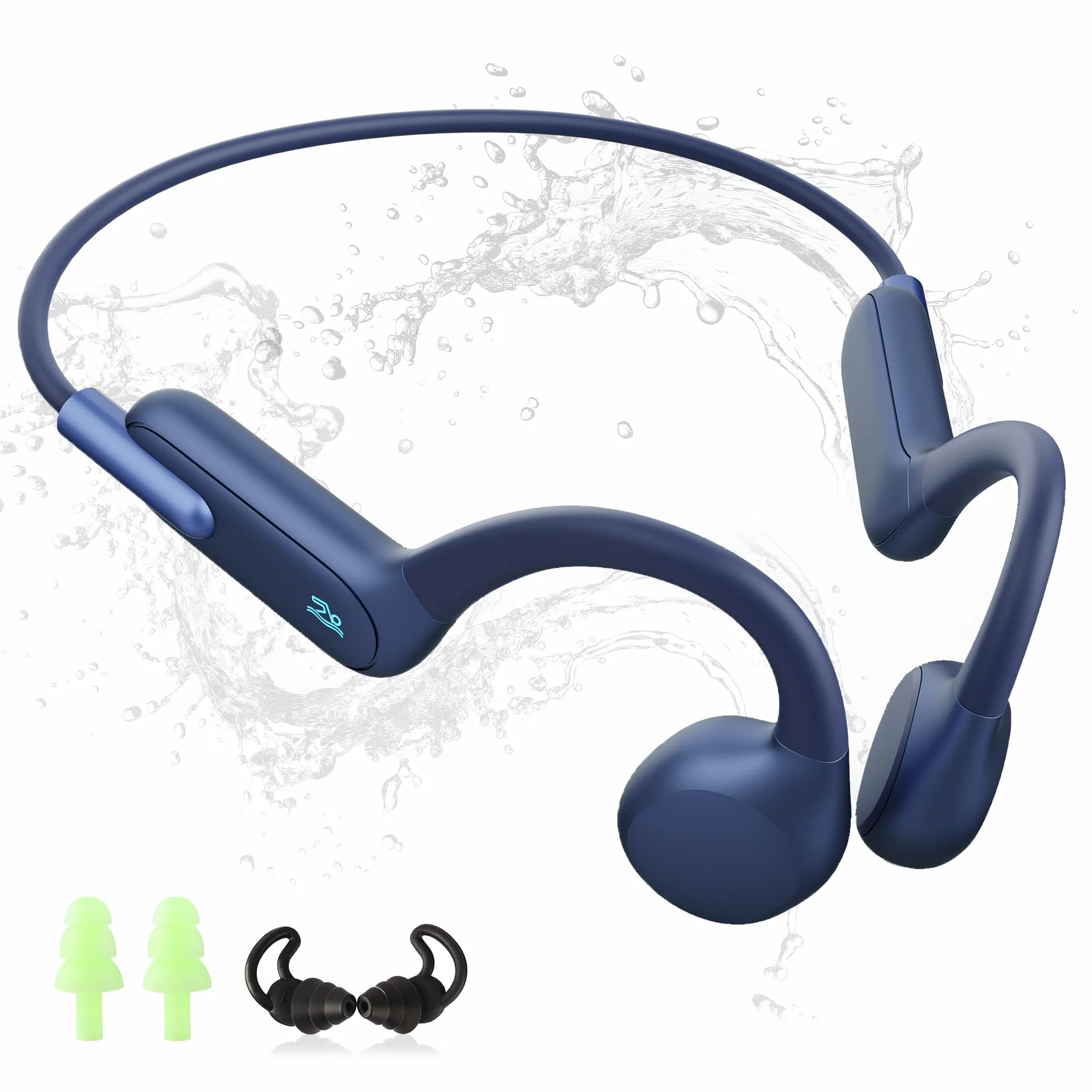 HIFI WALKER Auriculares Conducción Ósea MP3 32GB IPX8 Bluetooth 5.3 Deportivos Natación