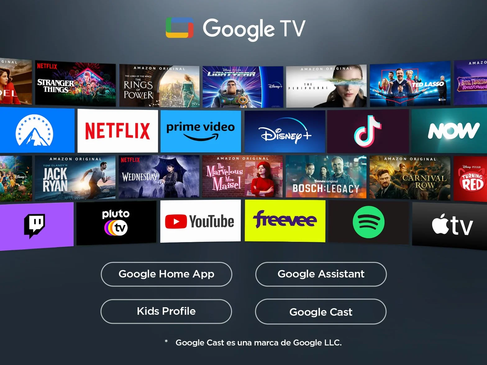 TCL 43V6C Televisor 43 Pulgadas 4K Smart TV LED, HDR, Google TV, Dolby Audio, Alexa y Google Assistant, Chromecast Built-in, Motion Clarity