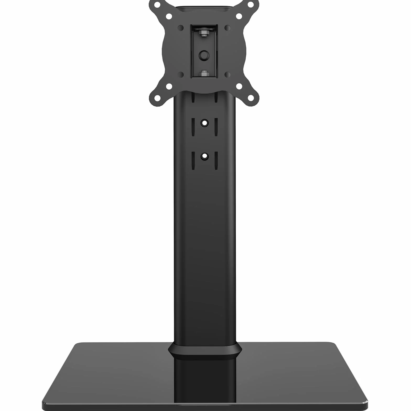 HEMUDU Soporte TV Pie Universal, Pequeño Soporte TV Mesa de 13-32 Pulgadas, Television Pie con Giro de 100°, Altura Ajustable en 4 Niveles, hasta 35 kg, Máx. VESA 100x100 mm HT07B-001P
