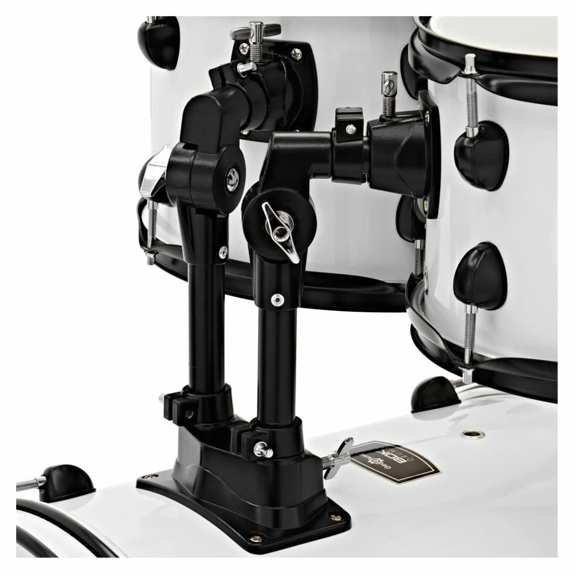 BDK22 Kit de batería acústica completa tamaño Rock con platillos y hardware Blanco