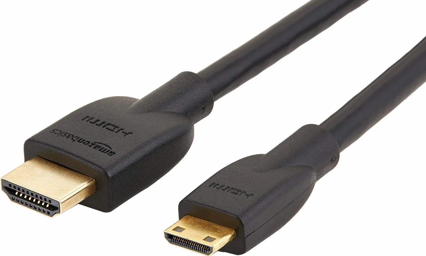 Amazon Basics Cable Mini HDMI de Alta Velocidad a HDMI 1.8 m Negro