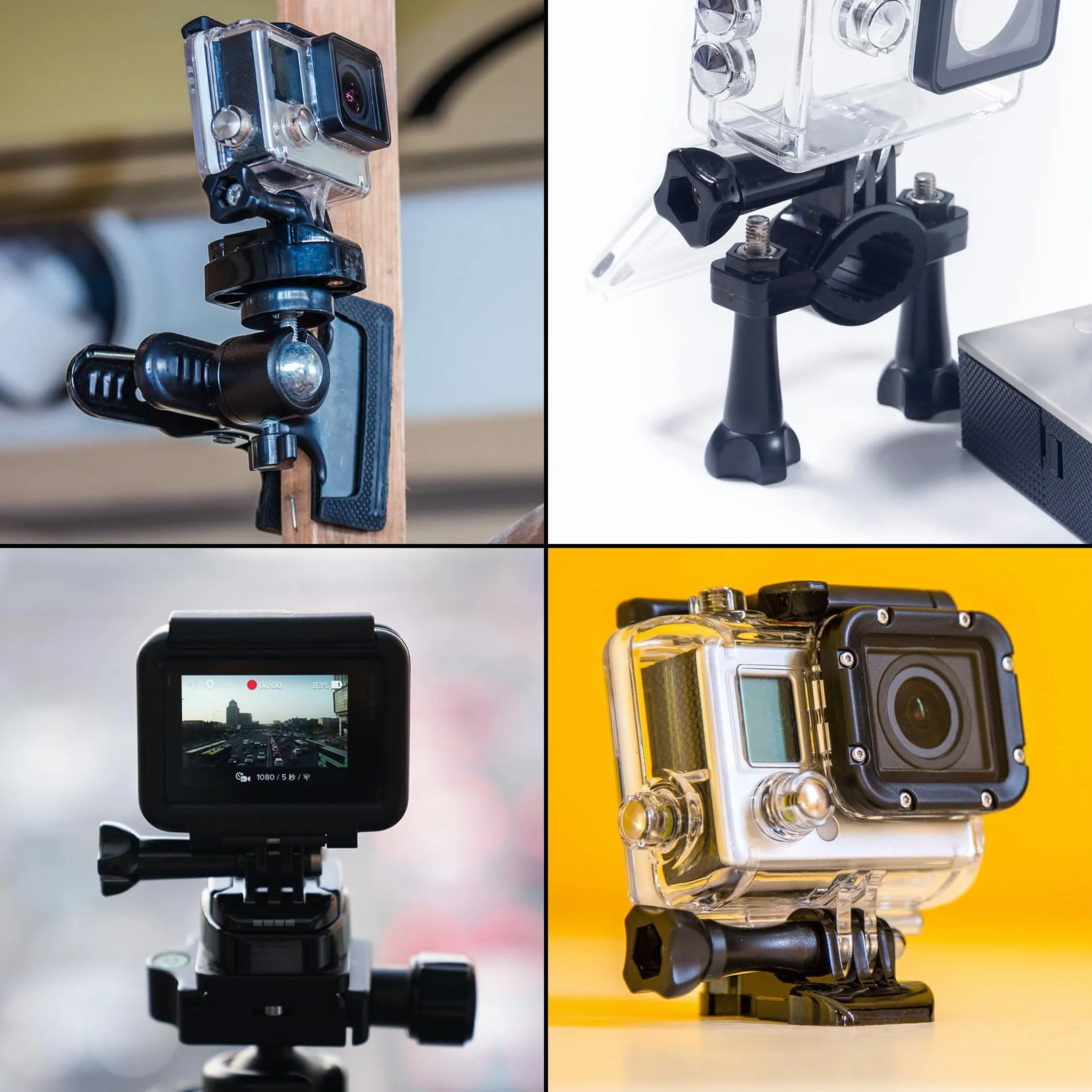 12-in-1 Adhesivos Soporte para GoPro Soportes Pegatinas Plano y Curvo, Soporte para Aasco de Cámara Kit, Soporte Camara Accion Casco para GoPro Hero Session 4/3/3+/2 dji Osmo Cámaras de Acción
