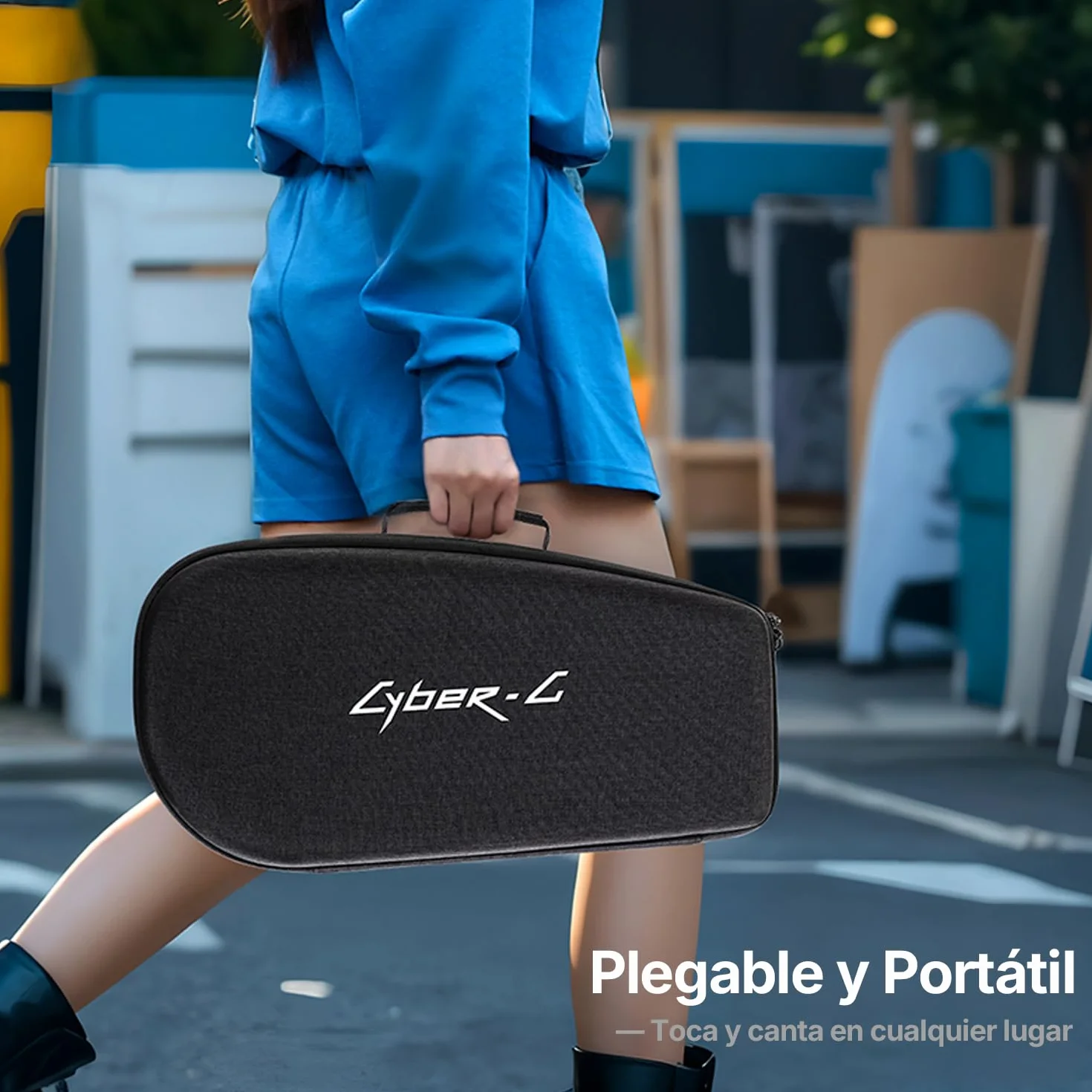 Enya CYBER-G Guitarra Smart Innovadora – Sin Cuerdas Guitarra Travel Guitar portátil & Silent E-Guitar con teclas LED, Drum & Bass, cientos de sonidos, altavoz incorporado para aprendizaje rápido