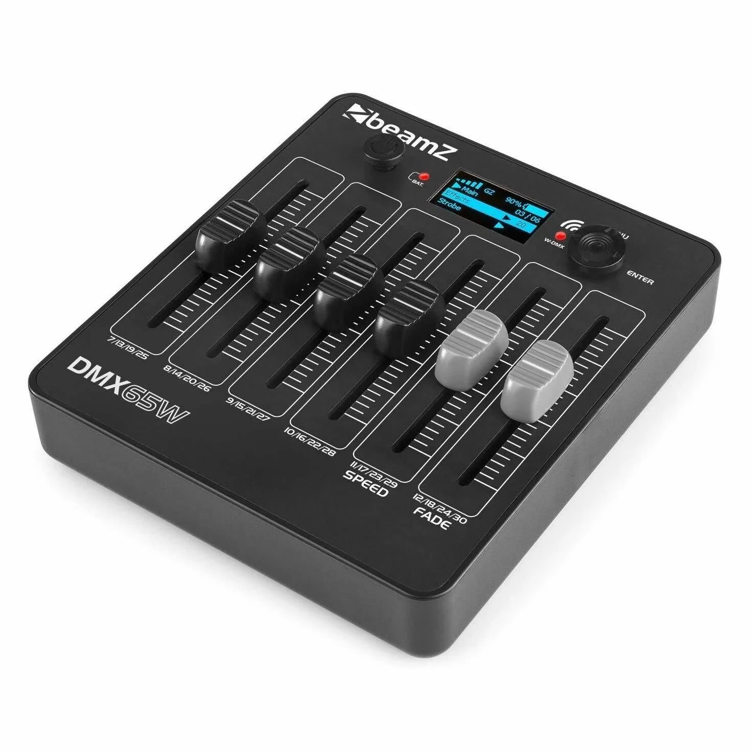 Beamz DMX65W Controlador Inalámbrico DMX Alimentado por Batería 154067