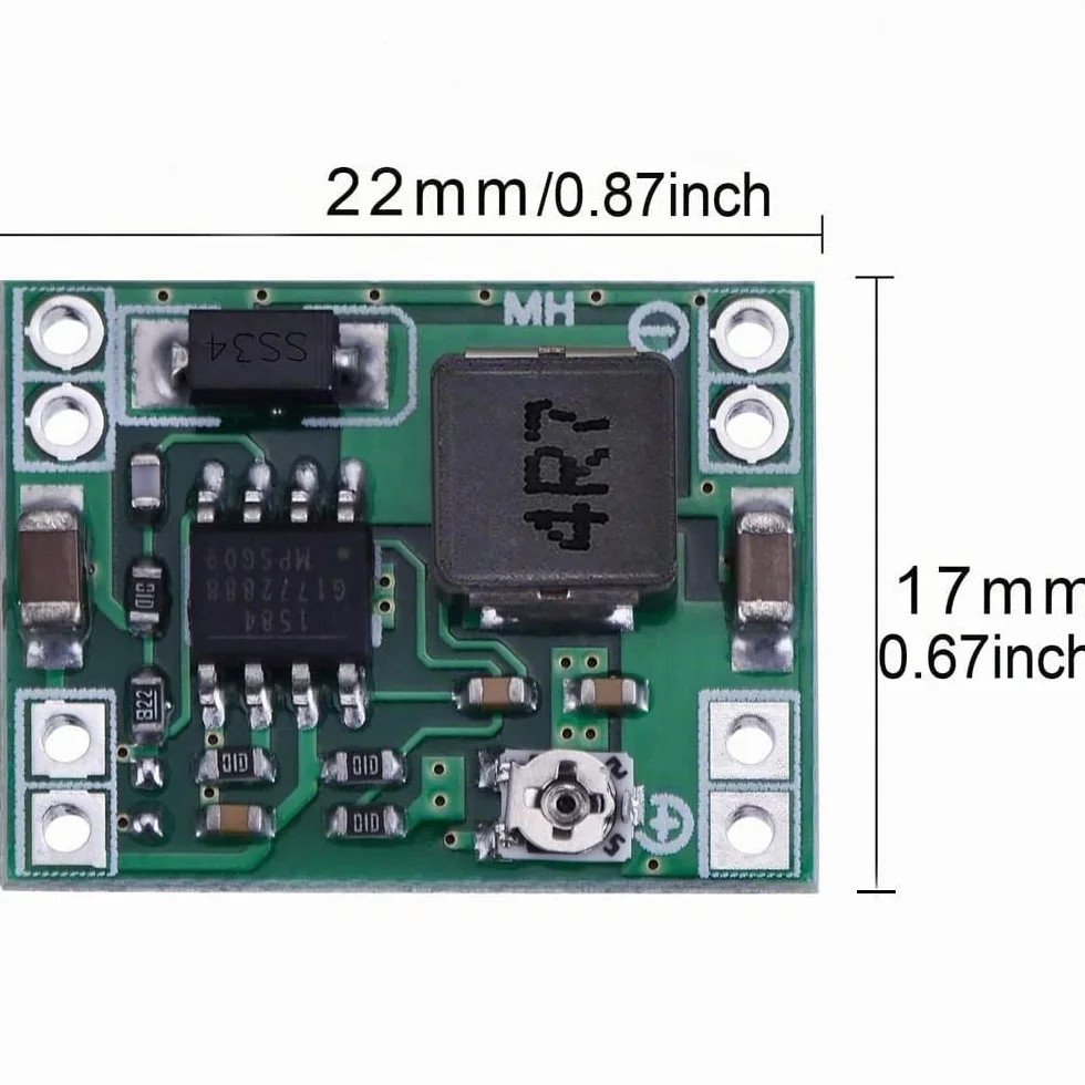 Greluma 6 Piezas MP1584EN convertidor Reductor Reductor Ajustable DC-DC 4,5-28V a 0,8-20V módulo regulador de Voltaje de Fuente de alimentación 24 V a 12 V 9 V 5 V 3 V