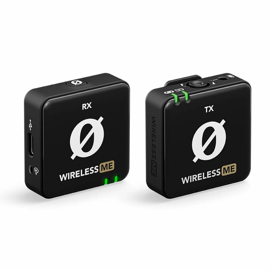 RØDE Sistema de microfonía inalámbrica ultracompacto Wireless ME con micrófonos Integrados, tecnología GainAssist y 100m de Alcance para filmaciones, entrevistas y creación de contenidos