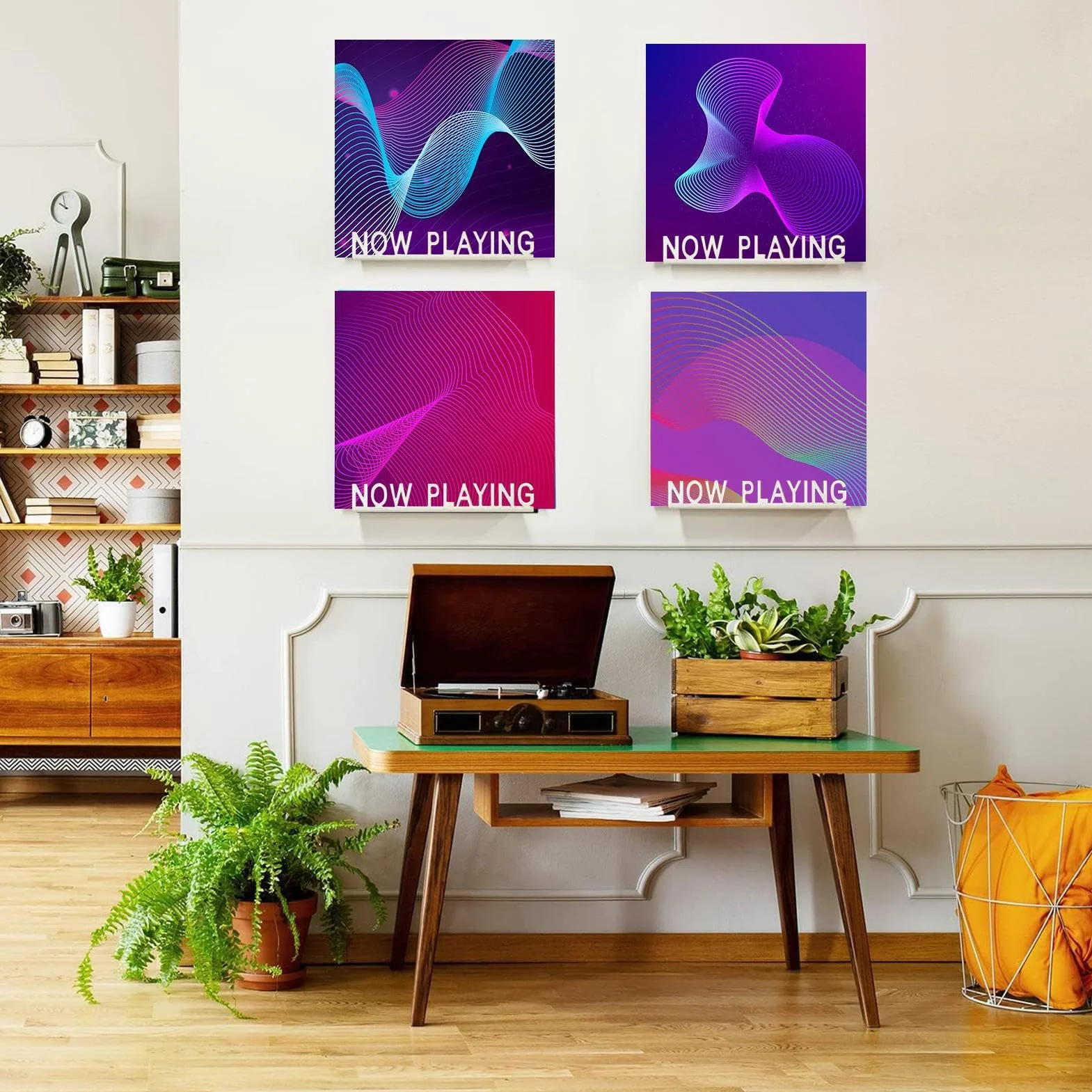 Expositor De Pared Para Discos NOW PLAYING Estante Para Discos Soporte De Pared Para Discos De Acrílico Estantes Para Discos Duraderos Para Exhibición De Álbumes Almacenamiento Y Decoración De Paredes