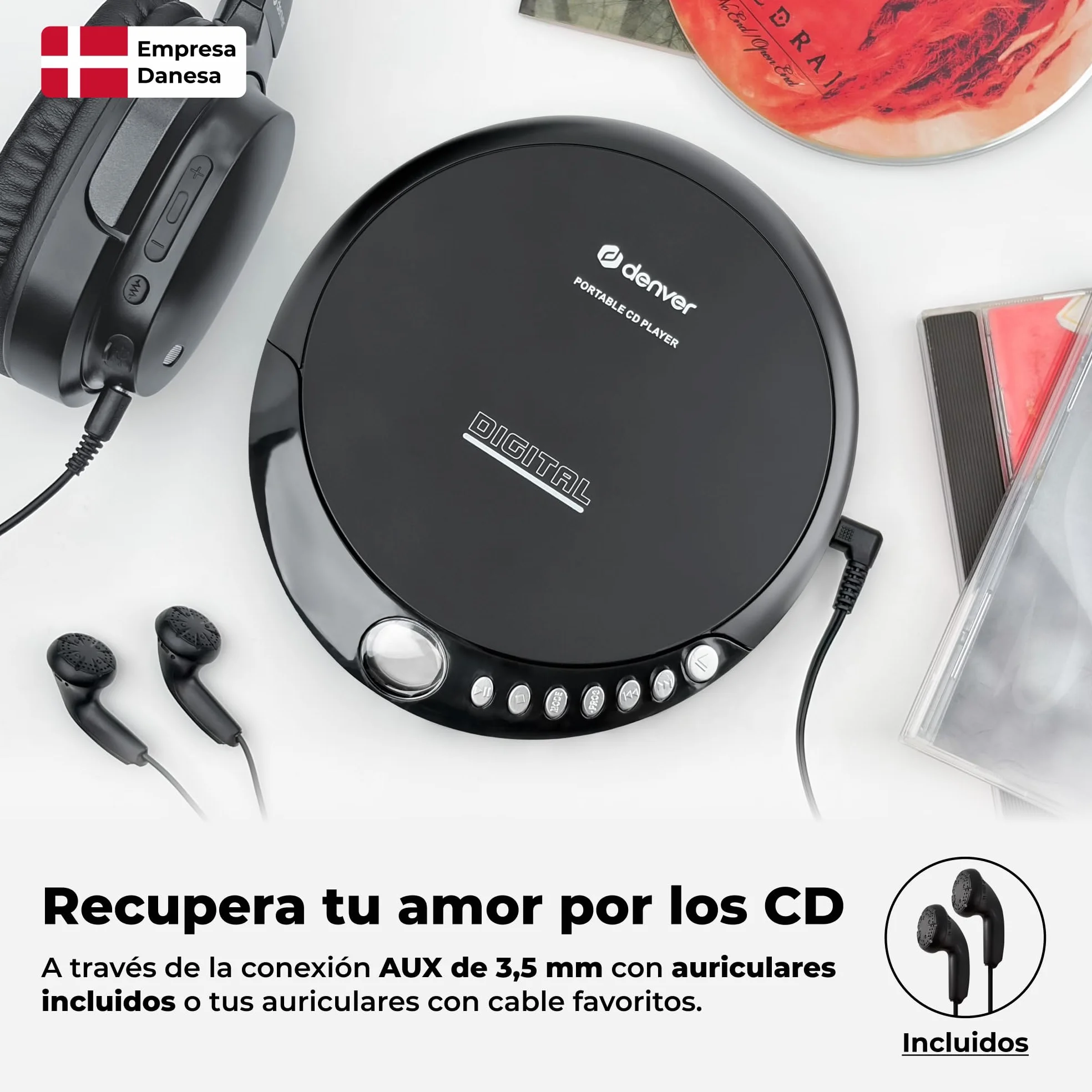 Denver DM-24 Discman CD Portátil Reproductor