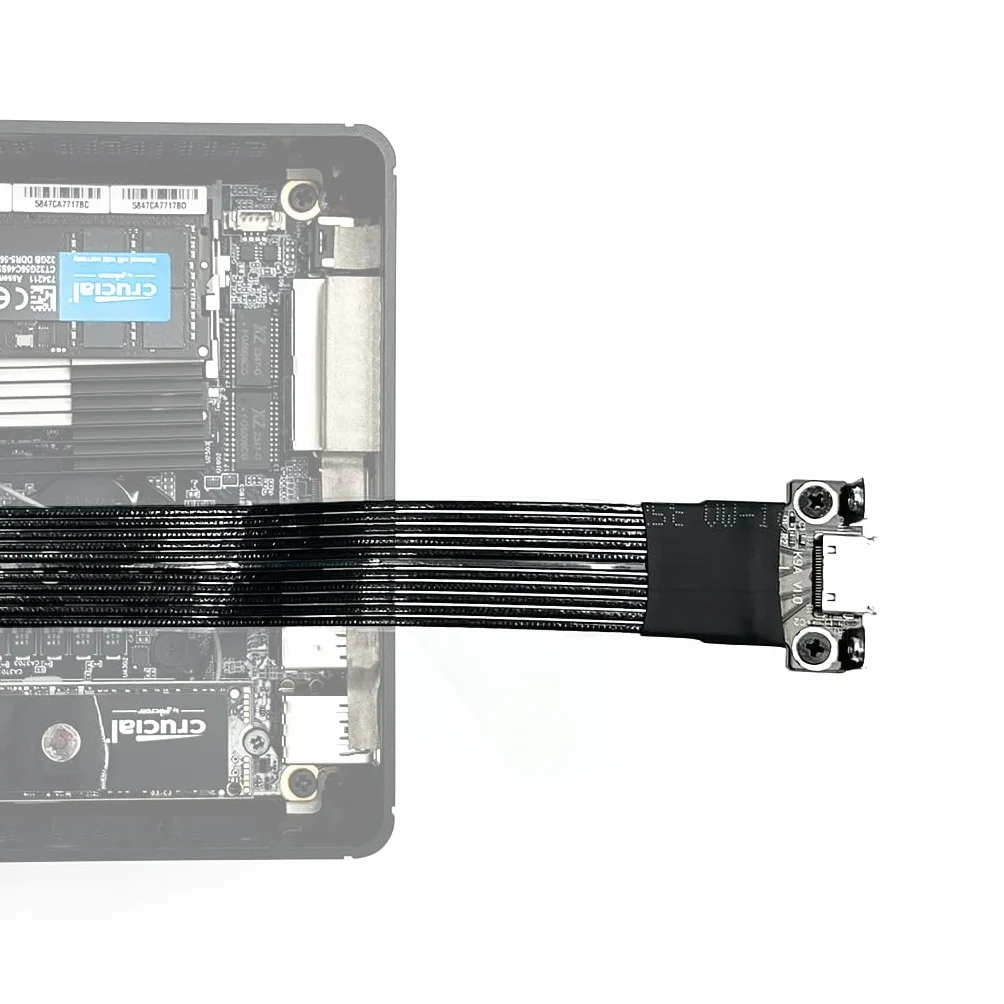 JMT ADT-K49SA-BK PCIe4.0 x4 M.2 NVMe a OcuLink SFF-8611/8612 Adaptador de tarjeta gráfica de 64 Gbps Cable de extensión externa (K49SA-BK, 15 cm)