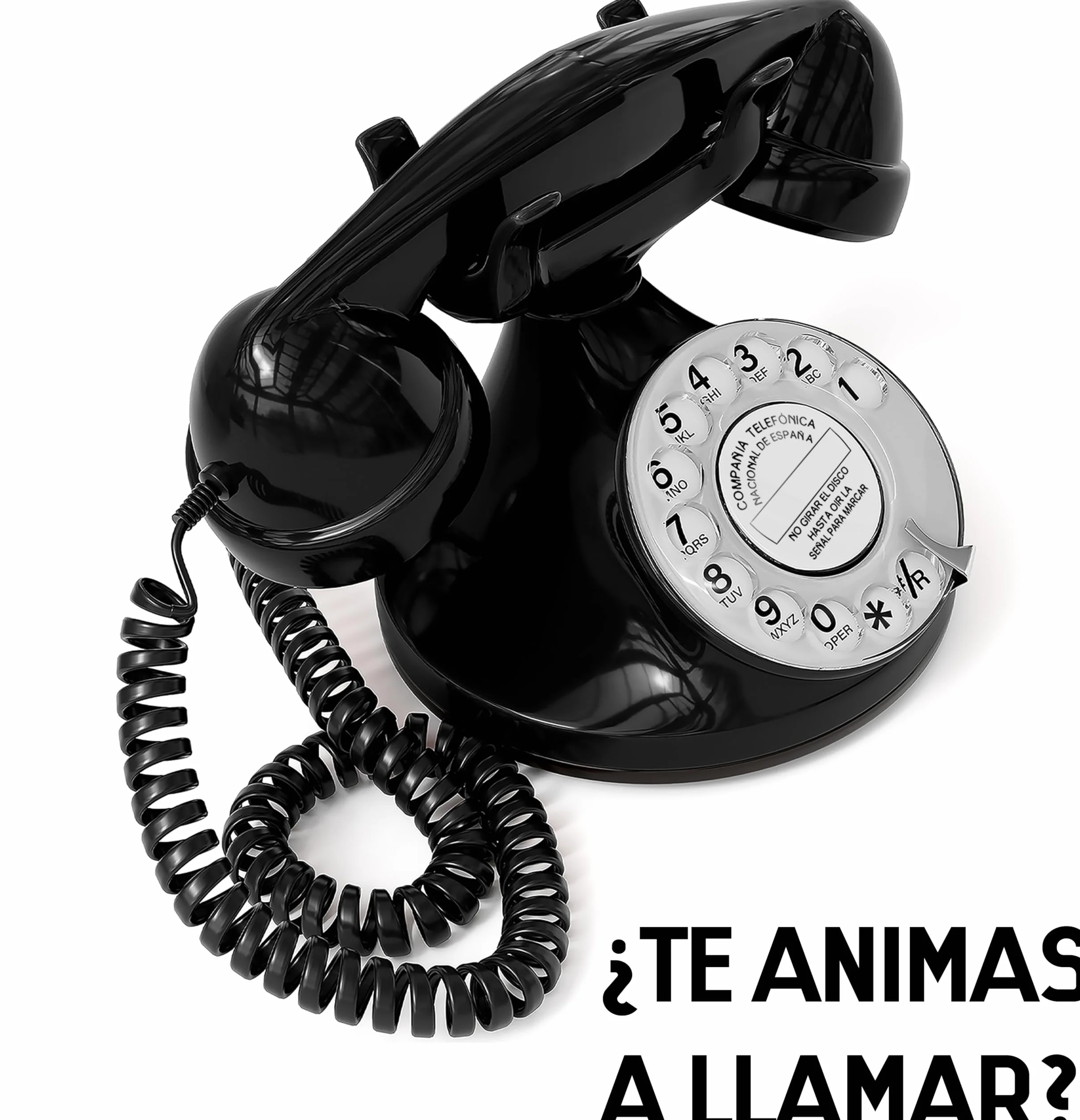 FunkyFon Cable Teléfono Fijo Retro Vintage Antiguo Clásico para Casa Negro