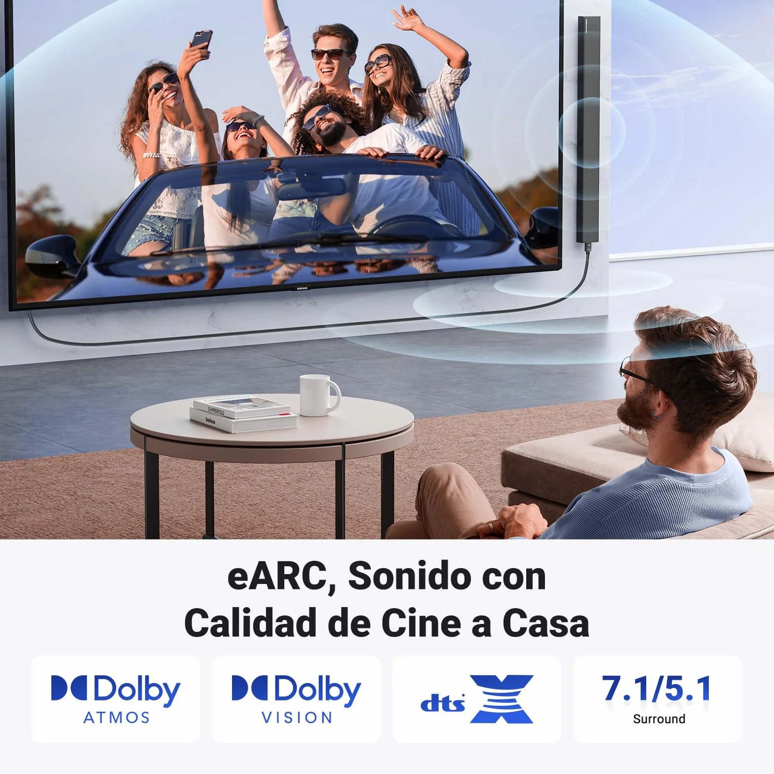 UGREEN Cable HDMI 2.1 Certificado 10K 8K 60Hz 4K 120Hz 48Gbps UHD eARC HDR Dinámico Dolby Vision 3D HDCP 2.3 2M