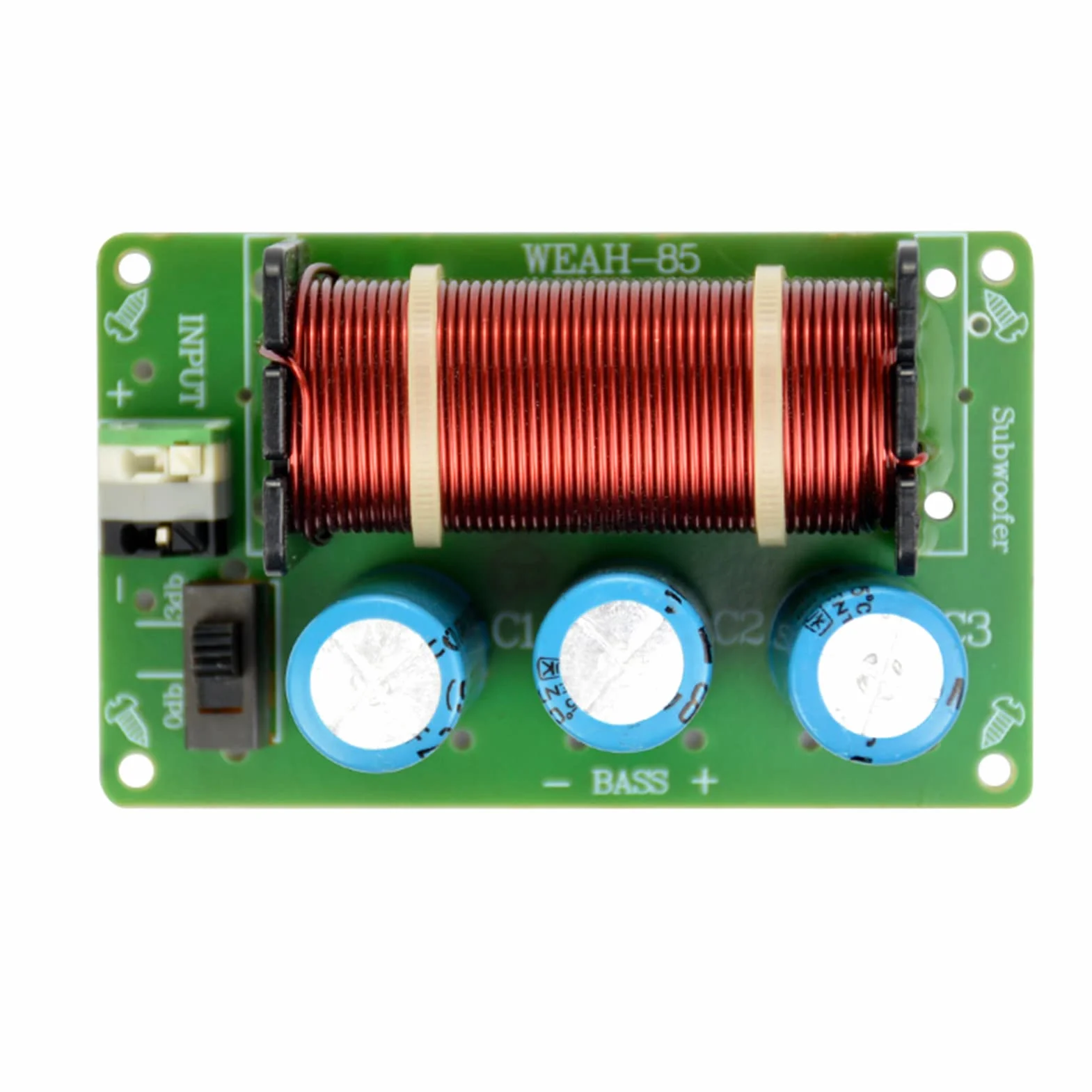 BuyWeek Filtro Cruzado Divisor de Frecuencia de Subwoofer de Graves, 200W de un Solo Canal para Altavoz de Audio