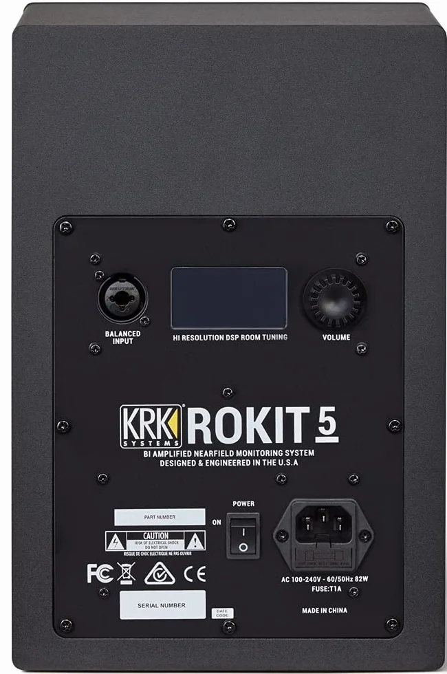 Audibax KRK Pareja RP5 G4 Monitores Estudio Amplificado Negro Neo STM-10 Soportes Monitores/Altavoces Estudio para Mesa Regulables (Pareja)