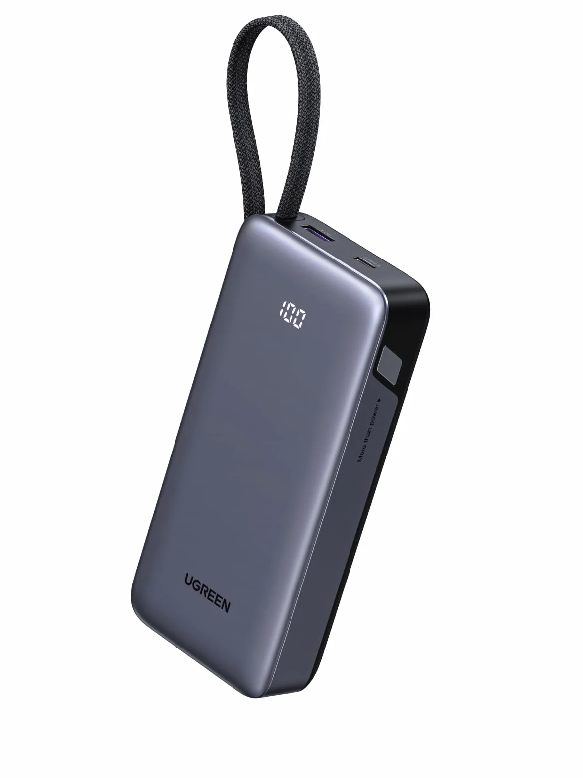 UGREEN Nexode 45W Power Bank 20000mAh Batería Externa Carga Rápida Cable USB C Integrado PD3.0 Cargador Portátil PC LED Compatible con iPhone 17 16 15 Plus Pro MAX Galaxy S25 S24 A56 A16 MacBook iPad