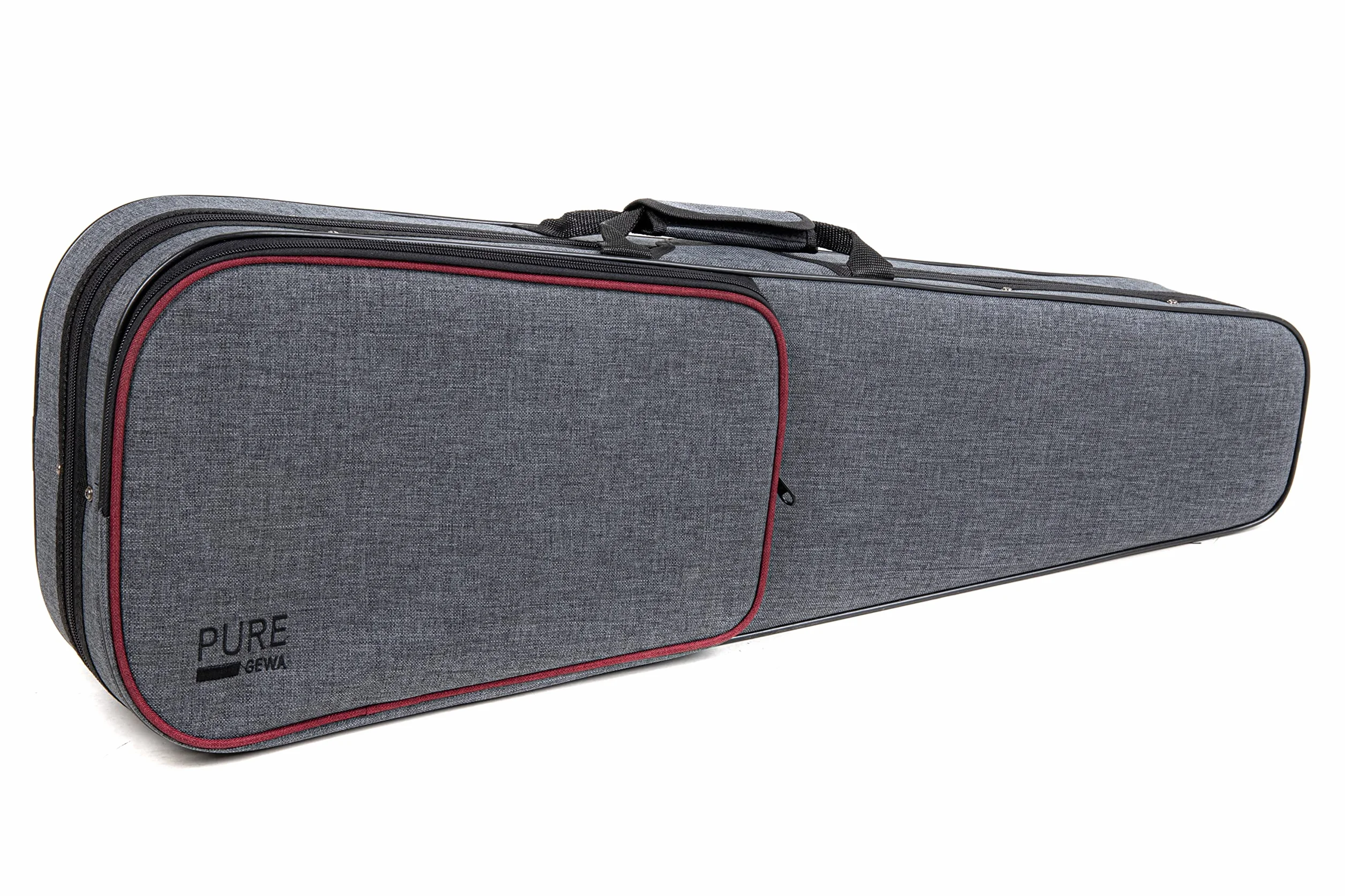 PURE GEWA Estuche para violín en gris con correas de mochila y asa de transporte 4/4
