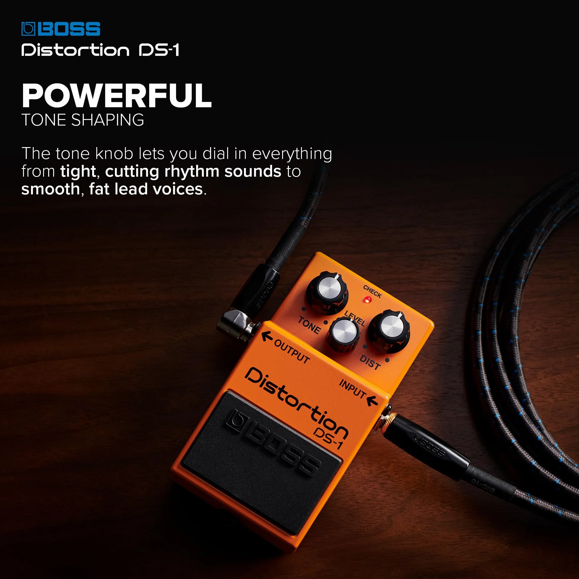 BOSS Pedal de distorsión DS-1 para guitarra