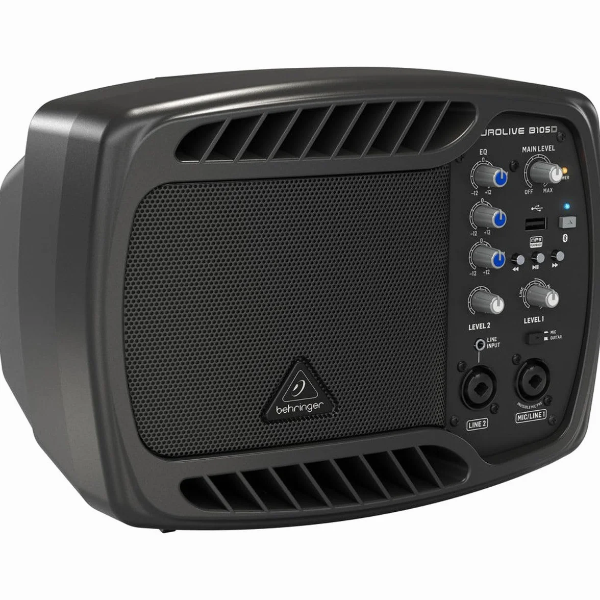 Behringer B105D Altavoz PA/Monitor ultracompacto de 50 vatios con Reproductor de MP3 y transmisión de Audio Bluetooth