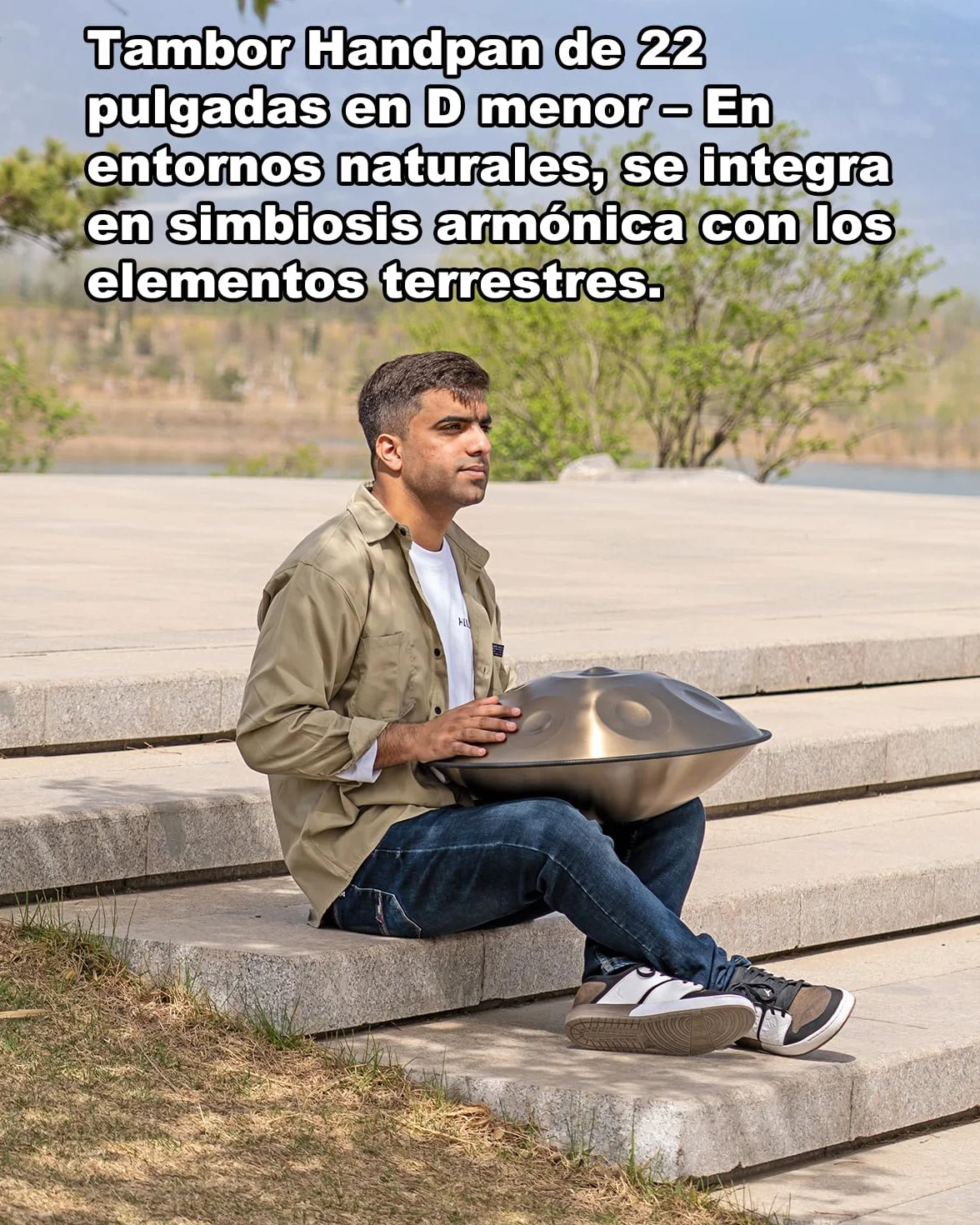 Handpan Drum Profesional Handpan 12 Notas 440 Hz 22 Pulgadas Hand pan drum D Menor Hand pan Music drum 12 notas Resonancia Cómoda Ideal para Principiantes en Sanación con Sonido, Meditación