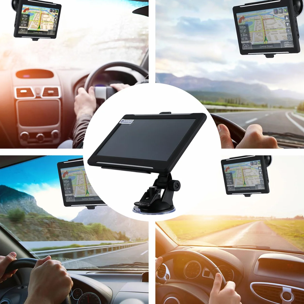 LABRIMP GPS 8gb ROM para Camión y Coche de 7 Pulgadas Pantalla Táctil Voz de Guía Integral para Conducción Confiable