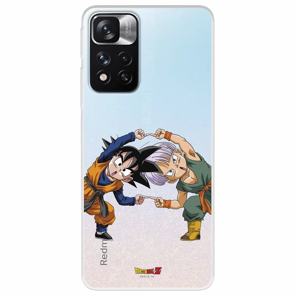 Funda para Xiaomi Redmi Note 11-Redmi Note 11S 4G Oficial de Dragon Ball Goten y Trunks Fusión Transparente para Proteger tu móvil. Carcasa de Silicona Flexible con Licencia Oficial de Dragon Ball