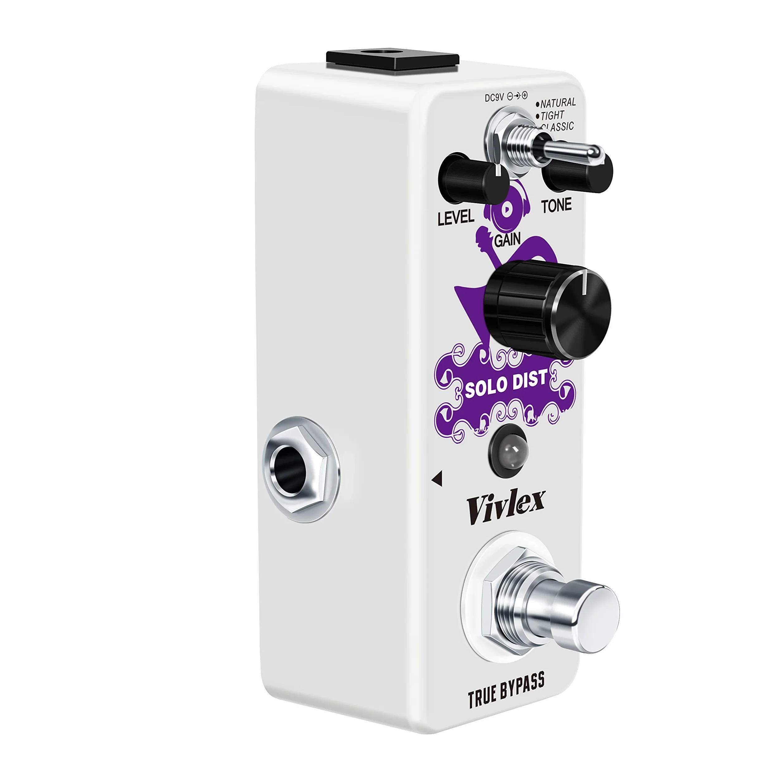 Distortions Pedal de efectos de guitarra de alta ganancia Mini pedal analógico británico de distorsión de sonido apilamiento para guitarra eléctrica True Bypass LEF-301B