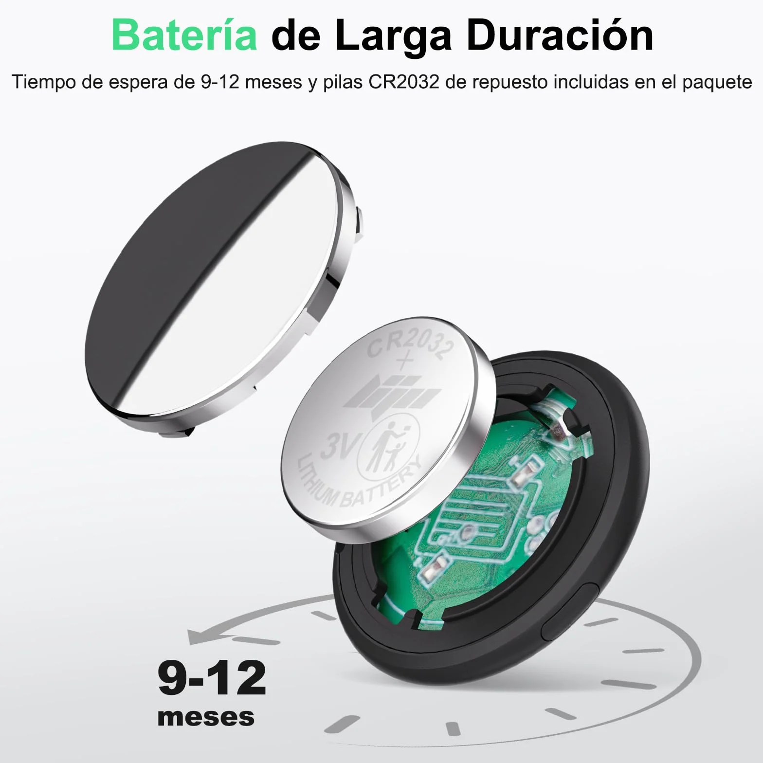 Localizador Smart Air Tracker Tag Funciona con Apple Buscar (Solo iOS), Batería de Repuesto Incluida, Rastreador para Llaves, Coche, Bicicleta, Cartera, Perros, Gatos (Negro, Paquete de 4)