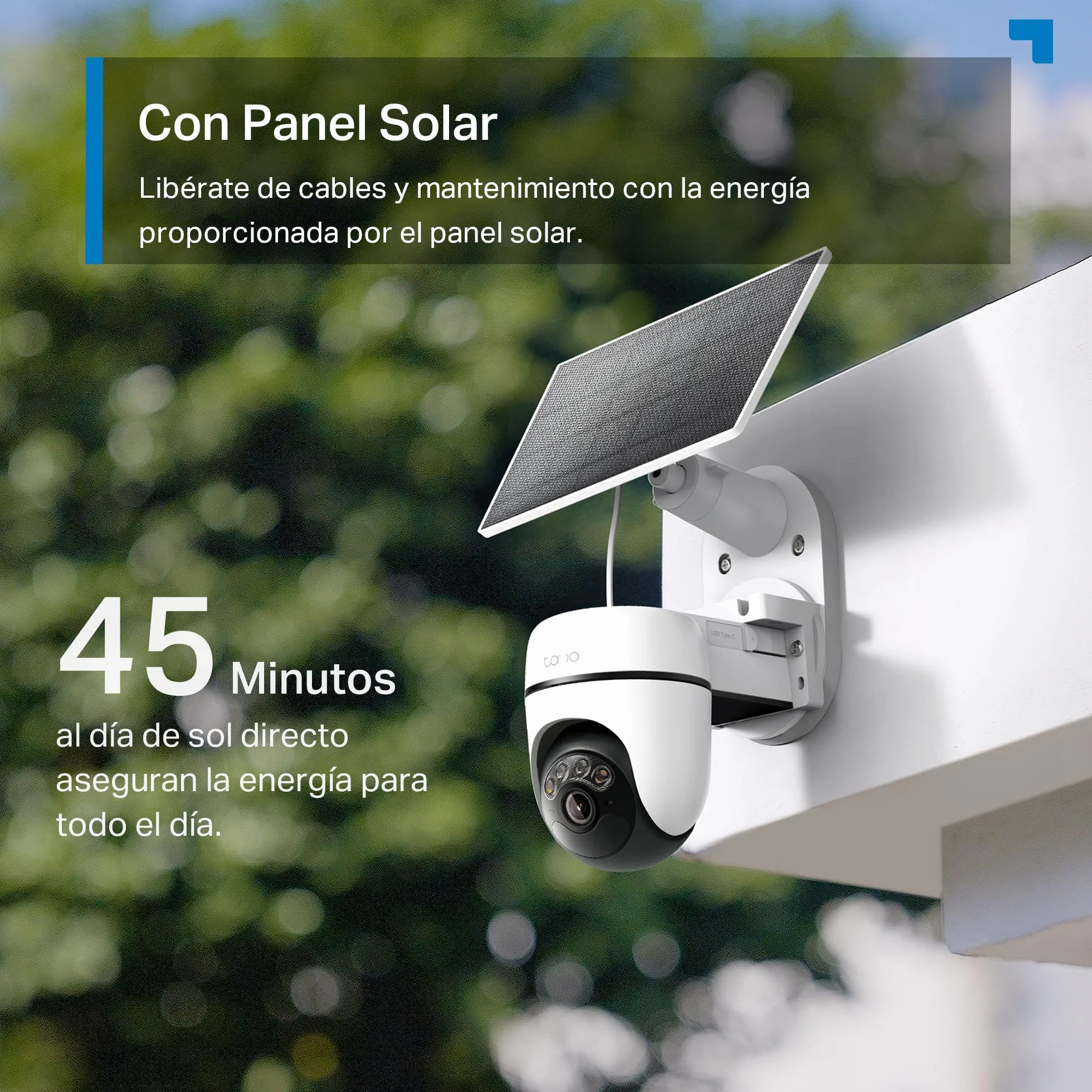 Tapo C610 Kit – Outdoor WiFi Surveillance Camera 2K 3MP with Solar Panel, 360° PTZ, 6700mAh Battery, Human Detection, Color Night Vision, AI Tracking, IP65 Wireless