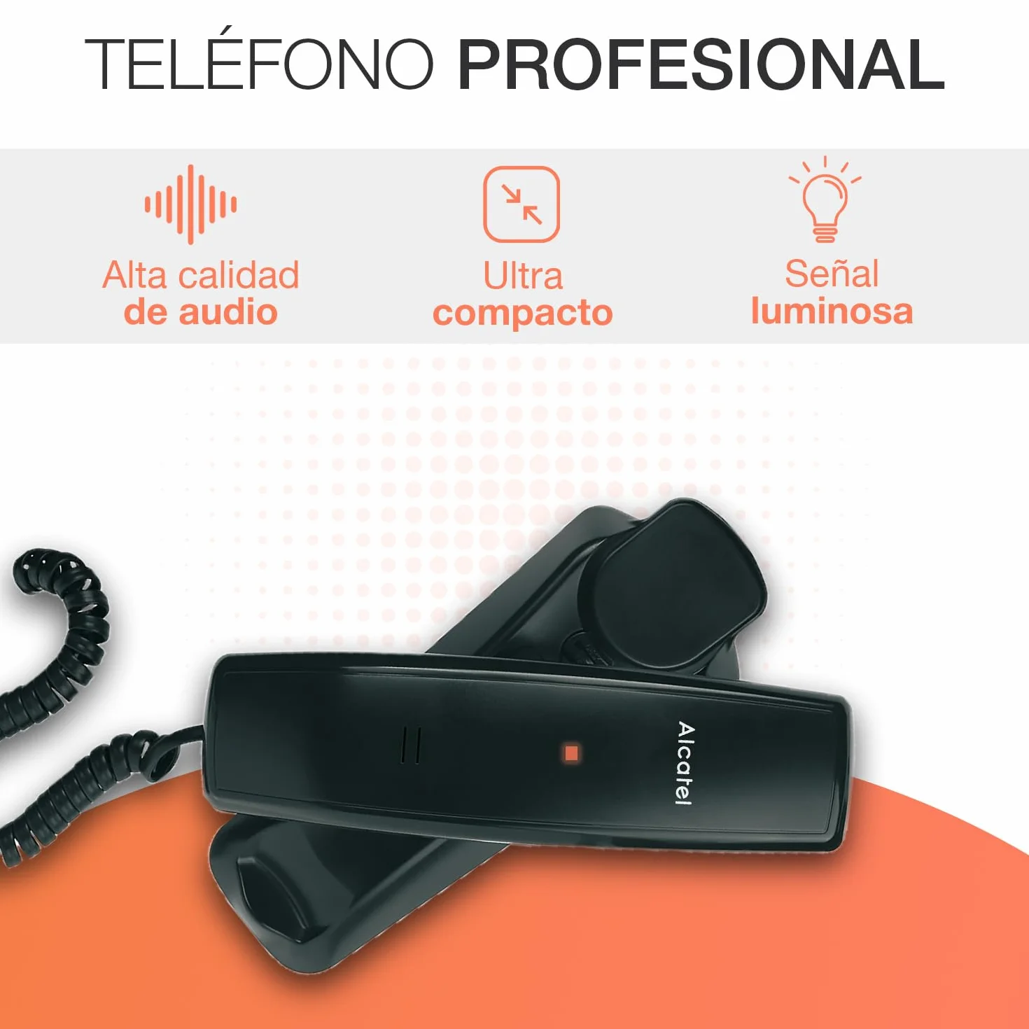 Alcatel Temporis 10 - Teléfono Fijo, Color Negro