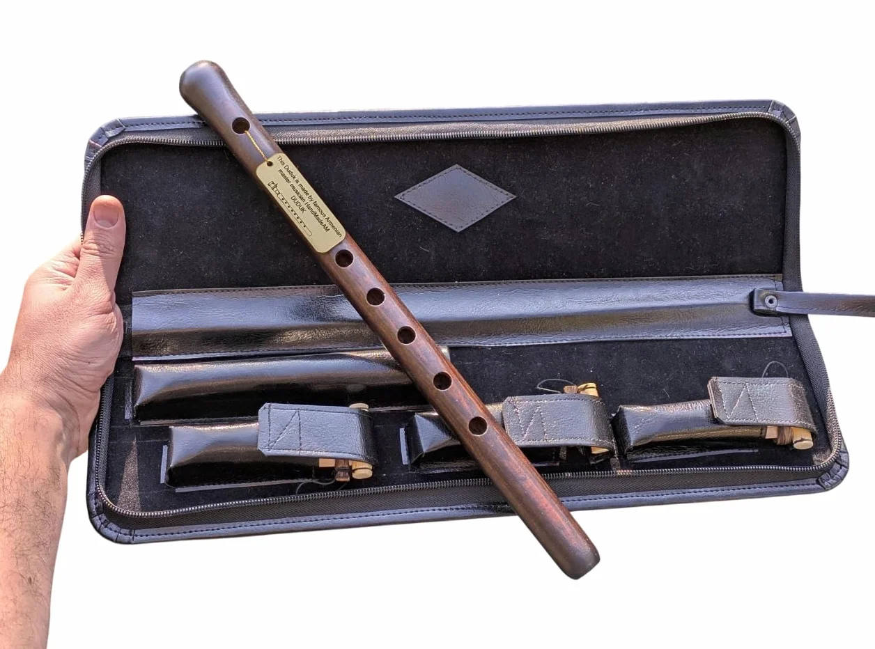 Duduk profesional, Key A Duduk, Duduk armenio, funda de cuero, 3 cañas profesionales e instrucciones de juego, Duduk de madera de albaricoque, flauta armenia, el mejor regalo de Armenia