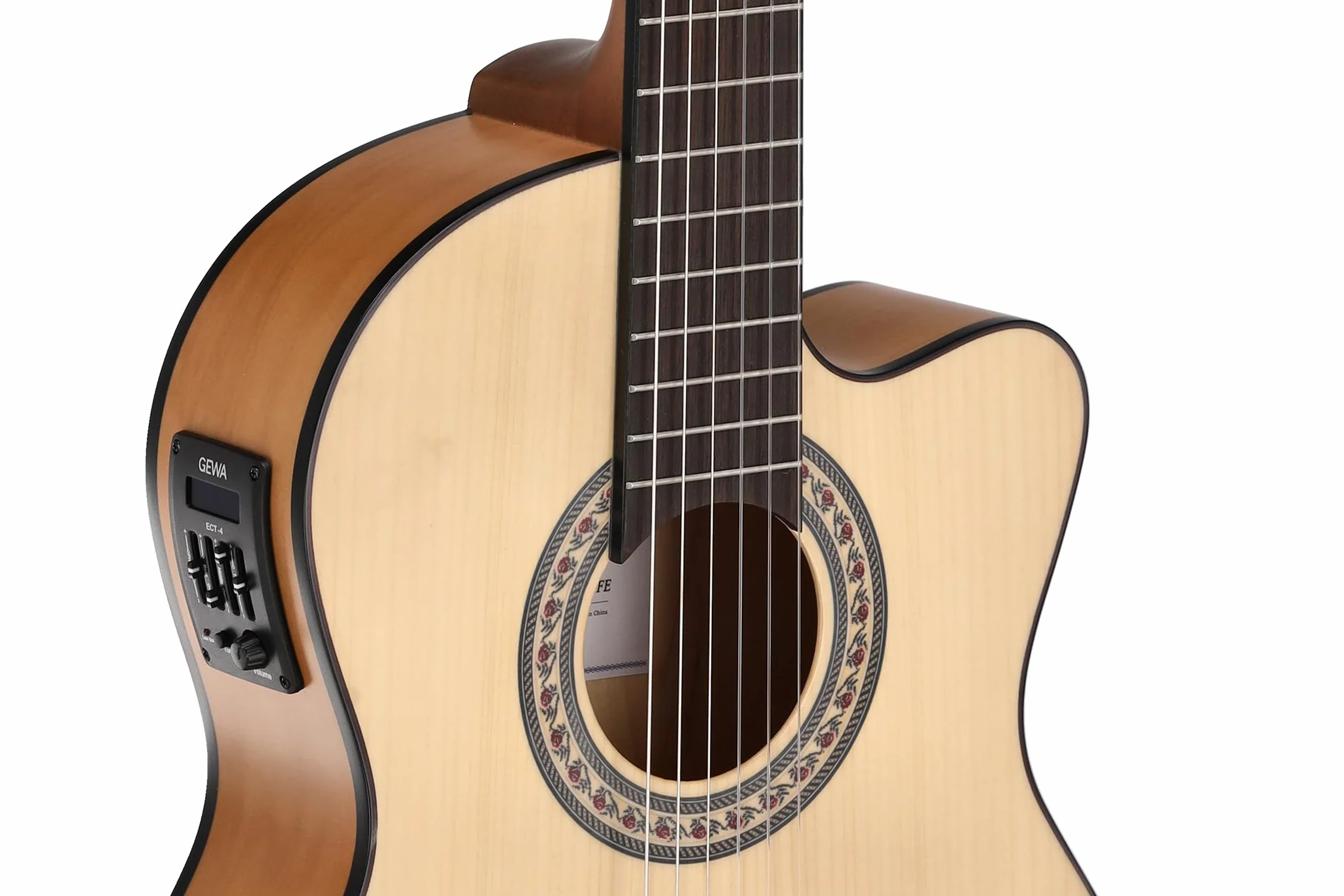 LUTHIER MANUEL RODRÍGUEZ Guitarra electroacústica Caballero Principio - Flamenco Cut - Tapa de abeto maciza - Fondo/aros de agathis - Preamp ETC-4 - CA-PM FE