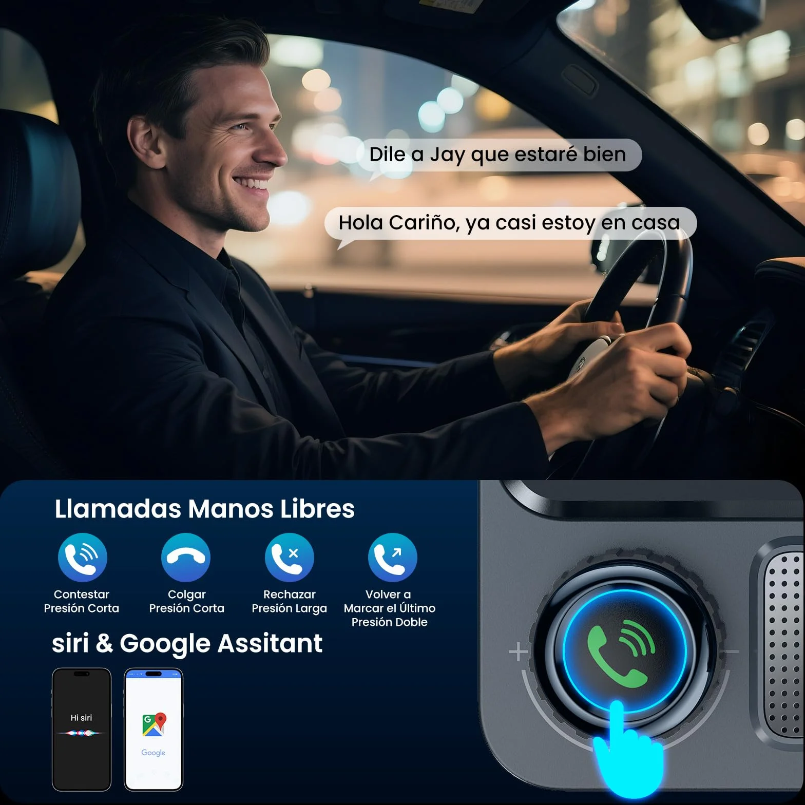GizmoVine Transmisor FM para Coche, Adaptador Bluetooth 5.4 48W, 3 Puertos Carga (PD 30W + QC 18W), Música Inalámbrica, Grave Profundo, Manos Libres, Asistente de Voz, Pen Drive, 12V/24V