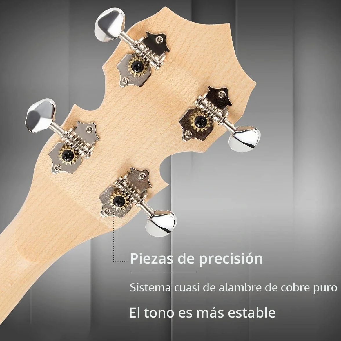 Mulucky Banjo de 5 cuerdas MINI, banjo de viaje de 28 pulgadas, cabeza Remo, resonador y afinador 5º engranado, kit de inicio con regla de púas y afinador