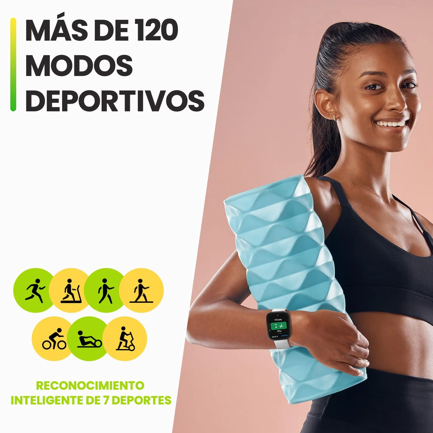Amazfit Bip 5 Reloj Inteligente 46 mm, Pantalla Grande de 1,91", Llamadas Bluetooth, Alexa integrada, GPS, batería de hasta 10 días, Smartwatch para Hombre y Mujer