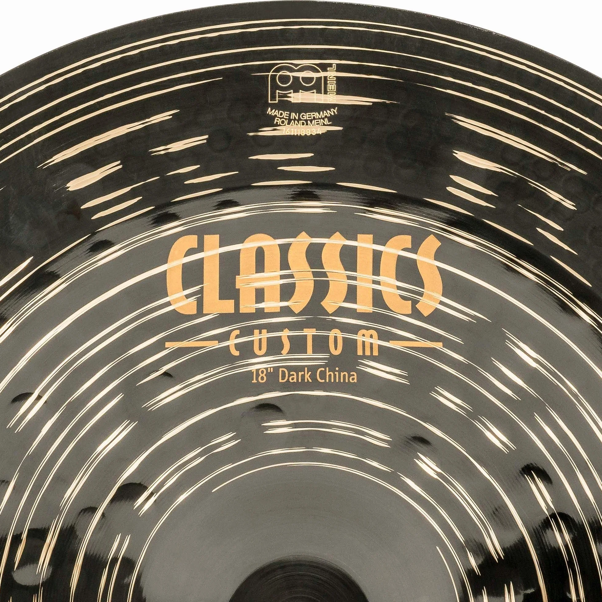 Meinl Cymbals Classics Custom Dark Plato China de 18 pulgadas (45,72cm) Platillos de Batería - Bronce B12, Acabado Oscuro (CC18DACH)