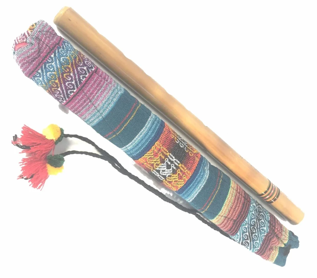Fairtrade Bolivian 38cm Juego de flauta Quena | con estuche | con tabla de dedos