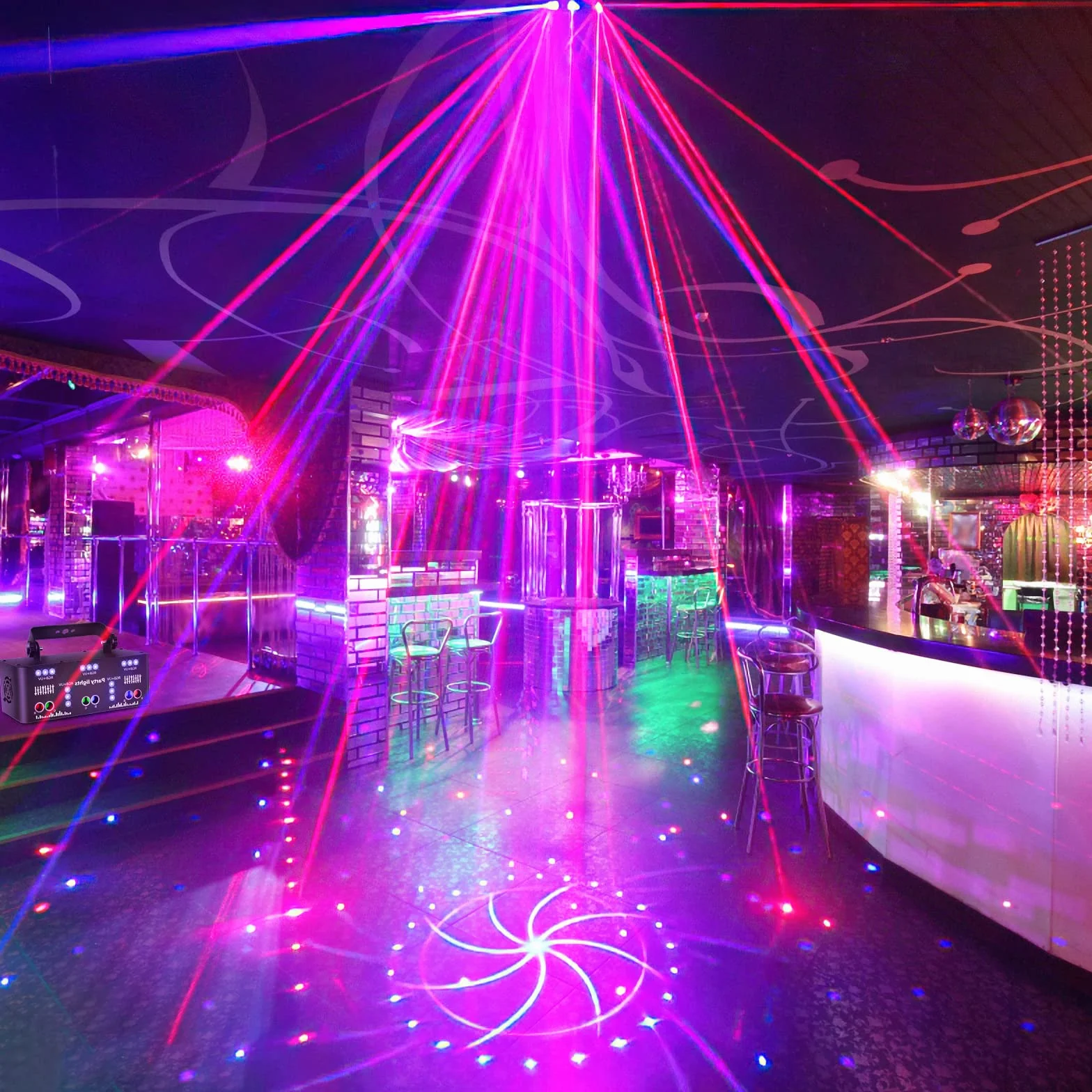 Decolight Party Light, LED RGB Licht DJ Proyector Música Control de música DJ DISCO LICHTER, DMX ALIVERNE EFECTIVO PARA KTV JELLIES FAMILIA CUMBITABLE DE CUMPLEABLES