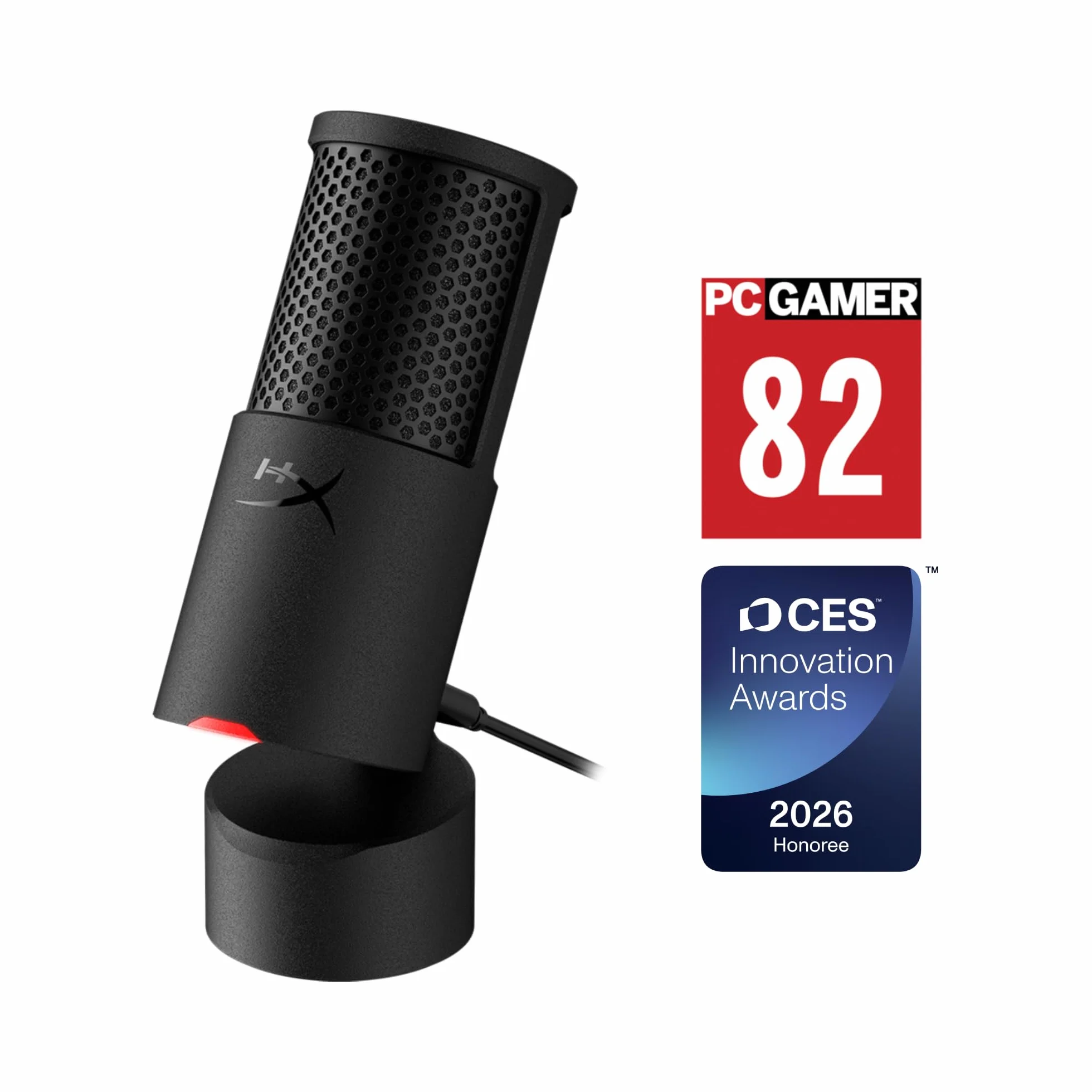 HyperX Solocast 2 - Micrófono Condensador USB patrón cardioide, Juegos, Streaming, podcasts, PC, Twitch, Youtube, Discord, Negro