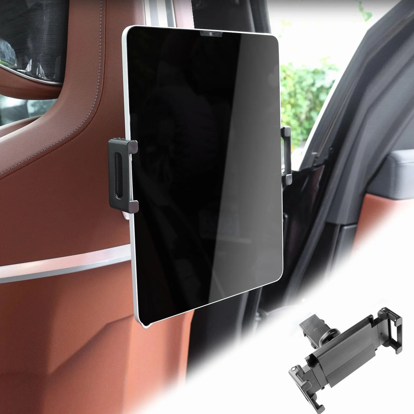 KUNGKIC Soporte para Tablet de Coche para BMW X3 X5 X6 I20 G05 G06 G45 G60 G61 G70 Soporte de Coche Extensible para reposacabezas de Coche Universal rotación 360° (Soporte para Tablet 2.0)